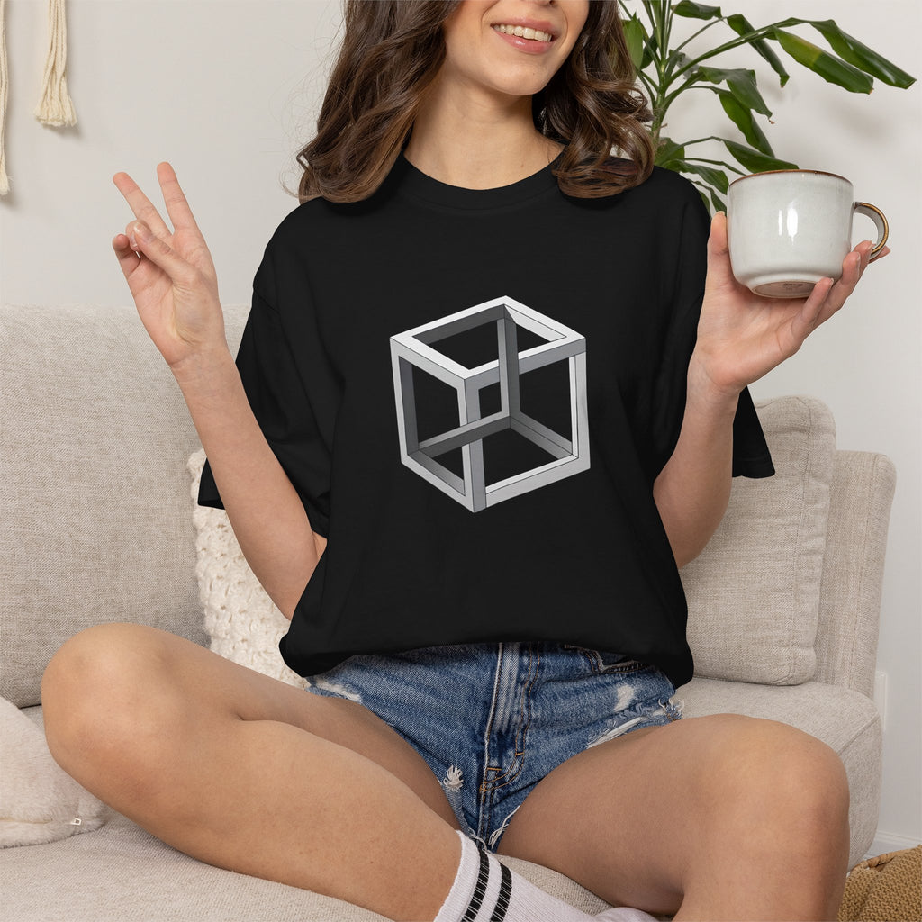 Optical Illusion Cube Depth T-Shirt