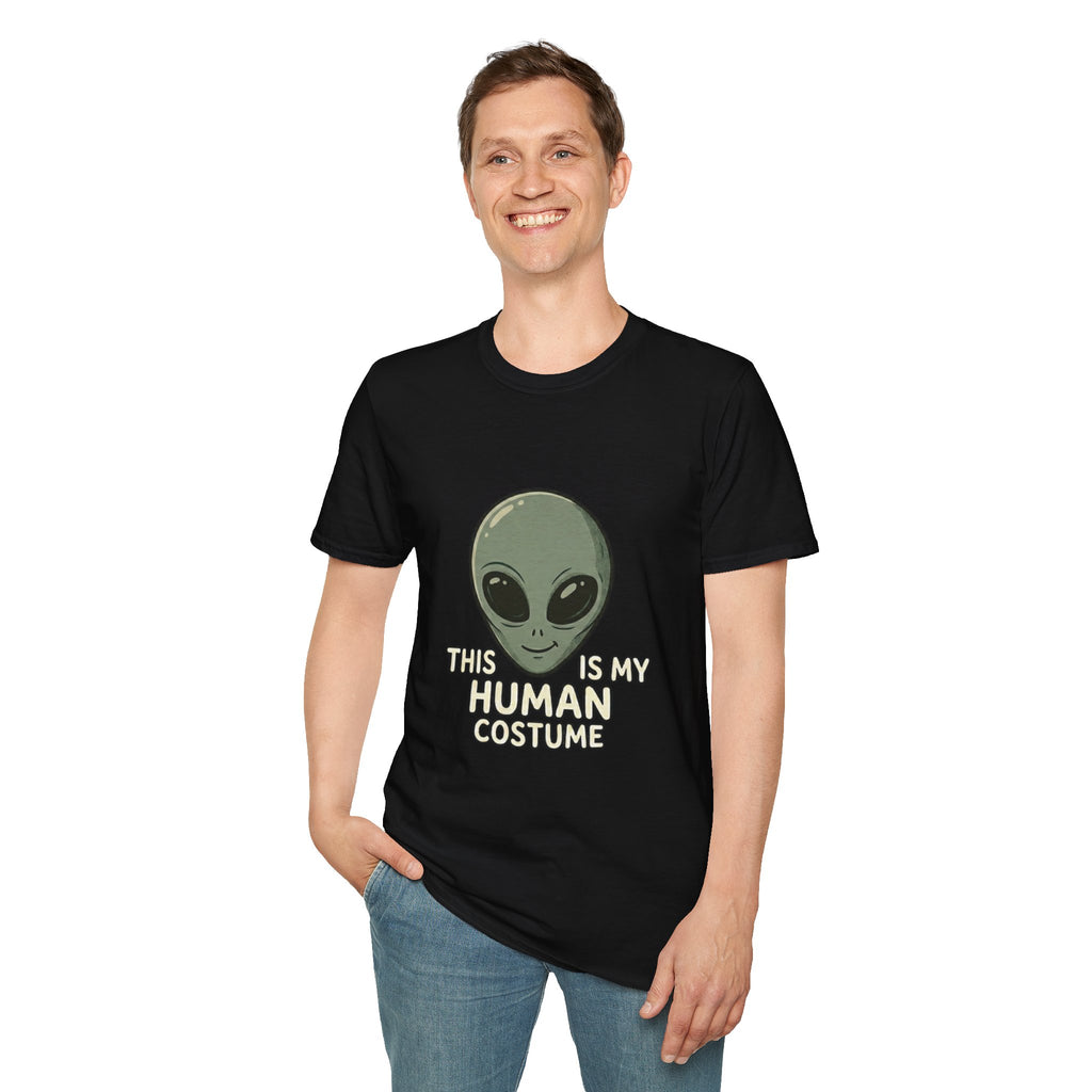 Alien Head This Is My Human Costume T-Shirt | Funny Extraterrestrial Design