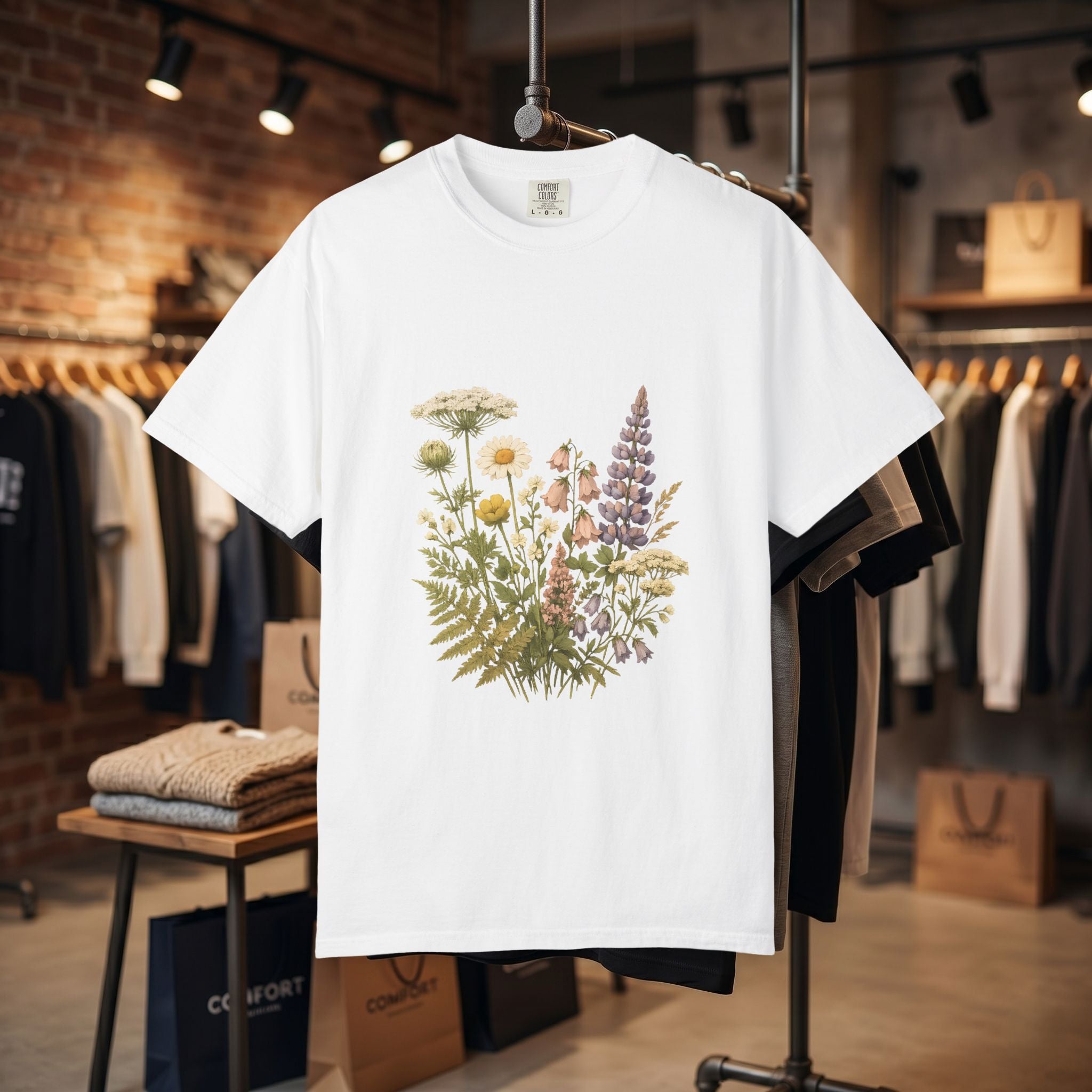 Wildflower Bouquet T-shirt | Botanical Meadow Floral Print