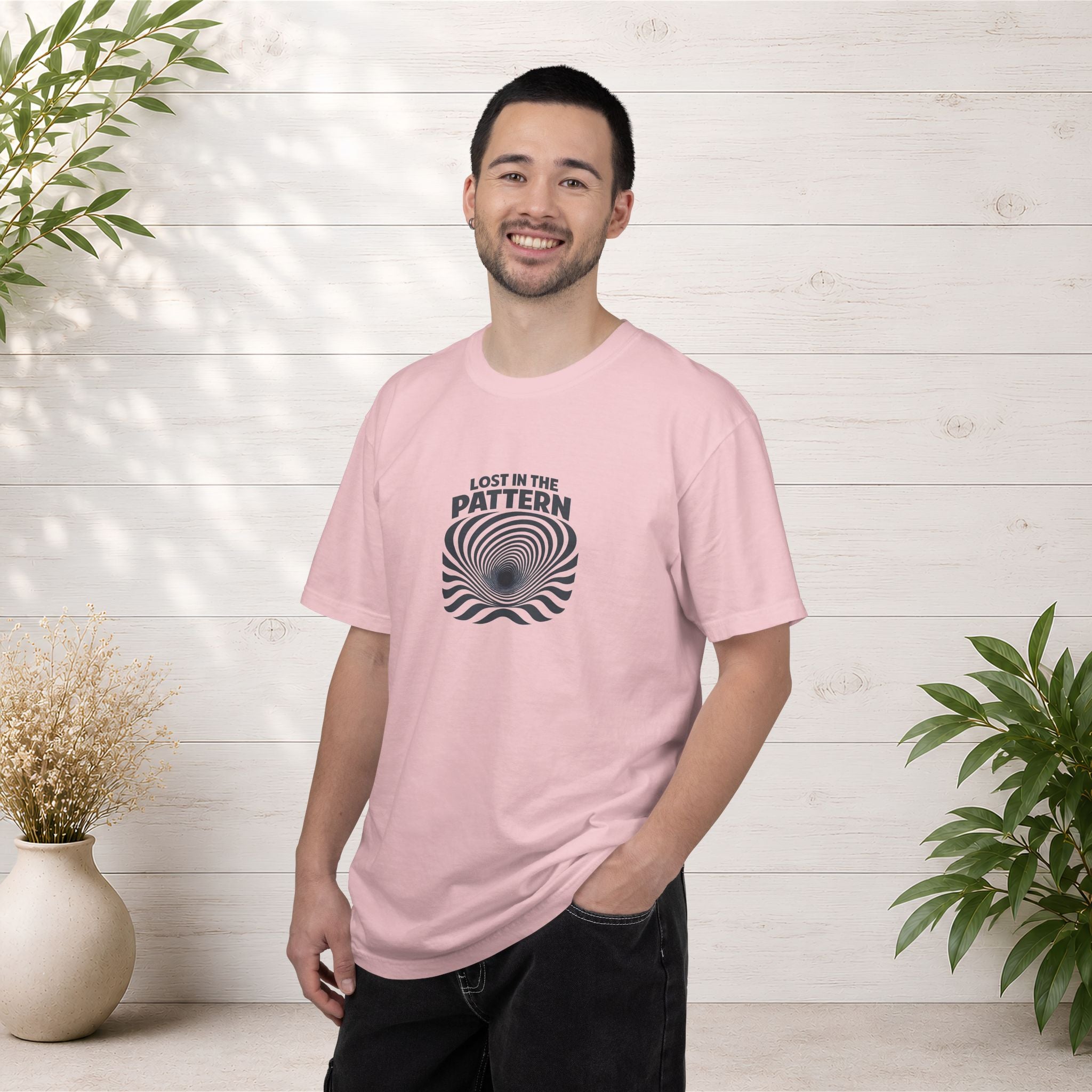 Lost in the Pattern T‑Shirt — Optical Illusion Graphic Tee