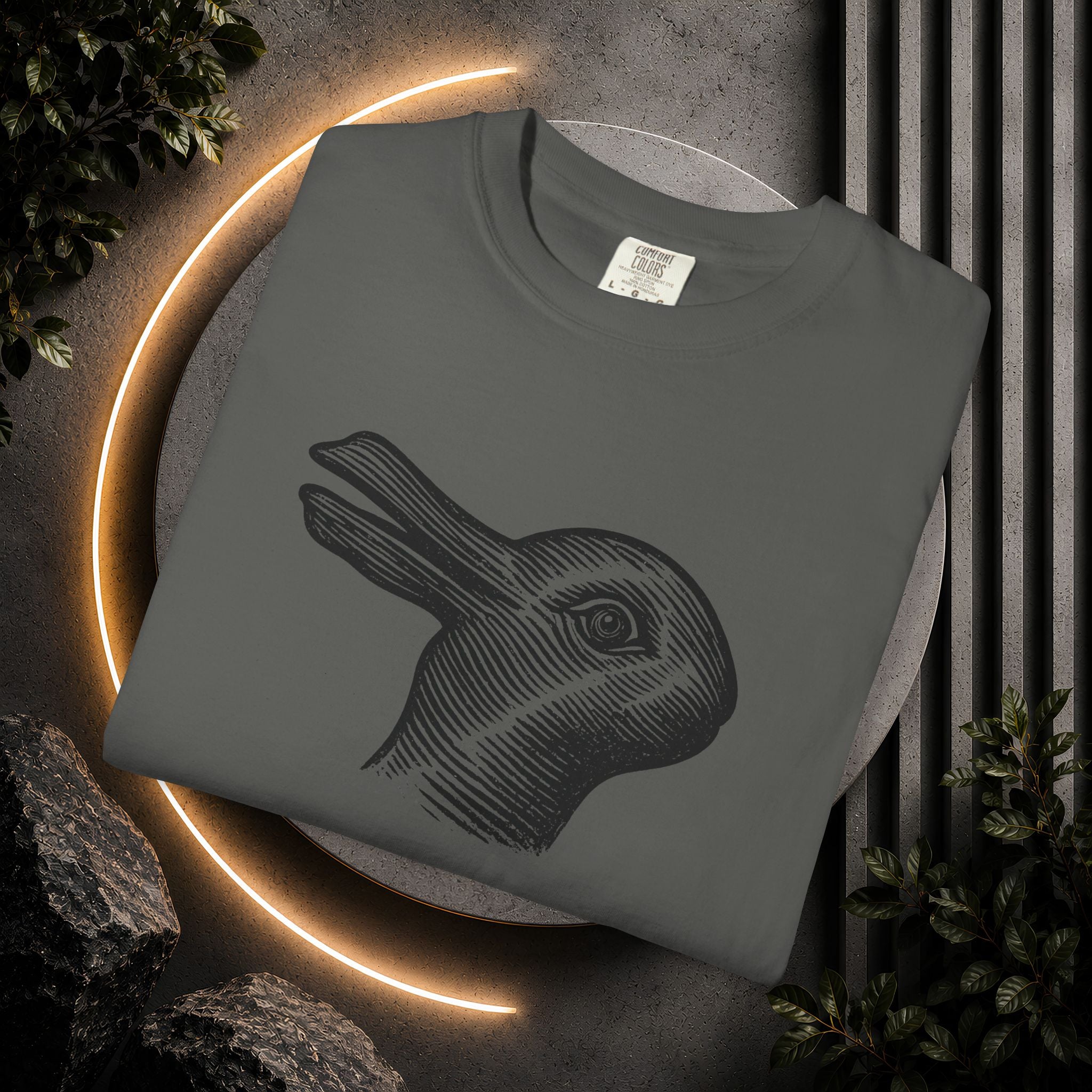 Vintage Optical Illusion Rabbit-Duck T-Shirt