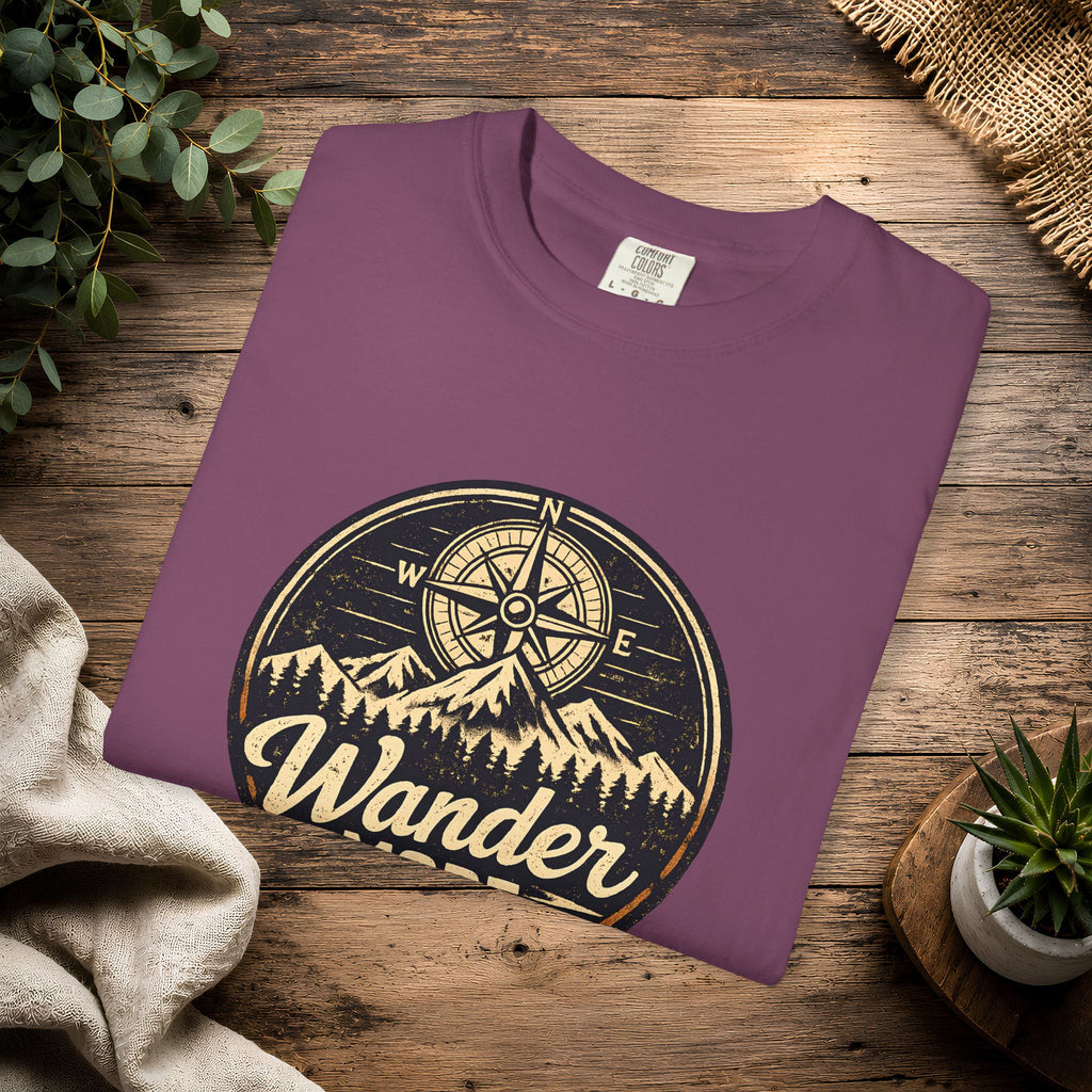 Wander More T-Shirt — Adventure Compass Graphic Tee