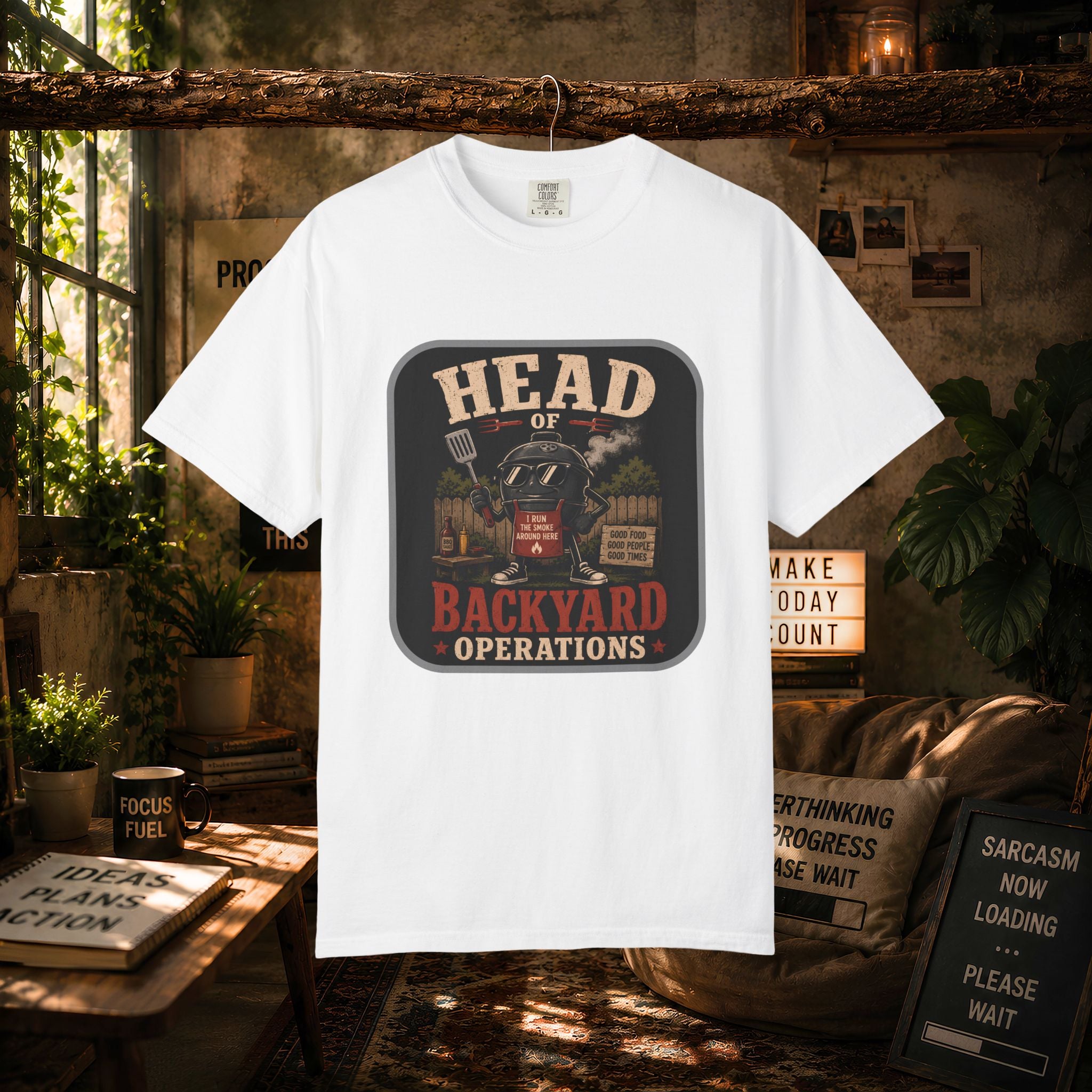 Head of Backyard Operations T-Shirt | BBQ Grill Vintage Graphic