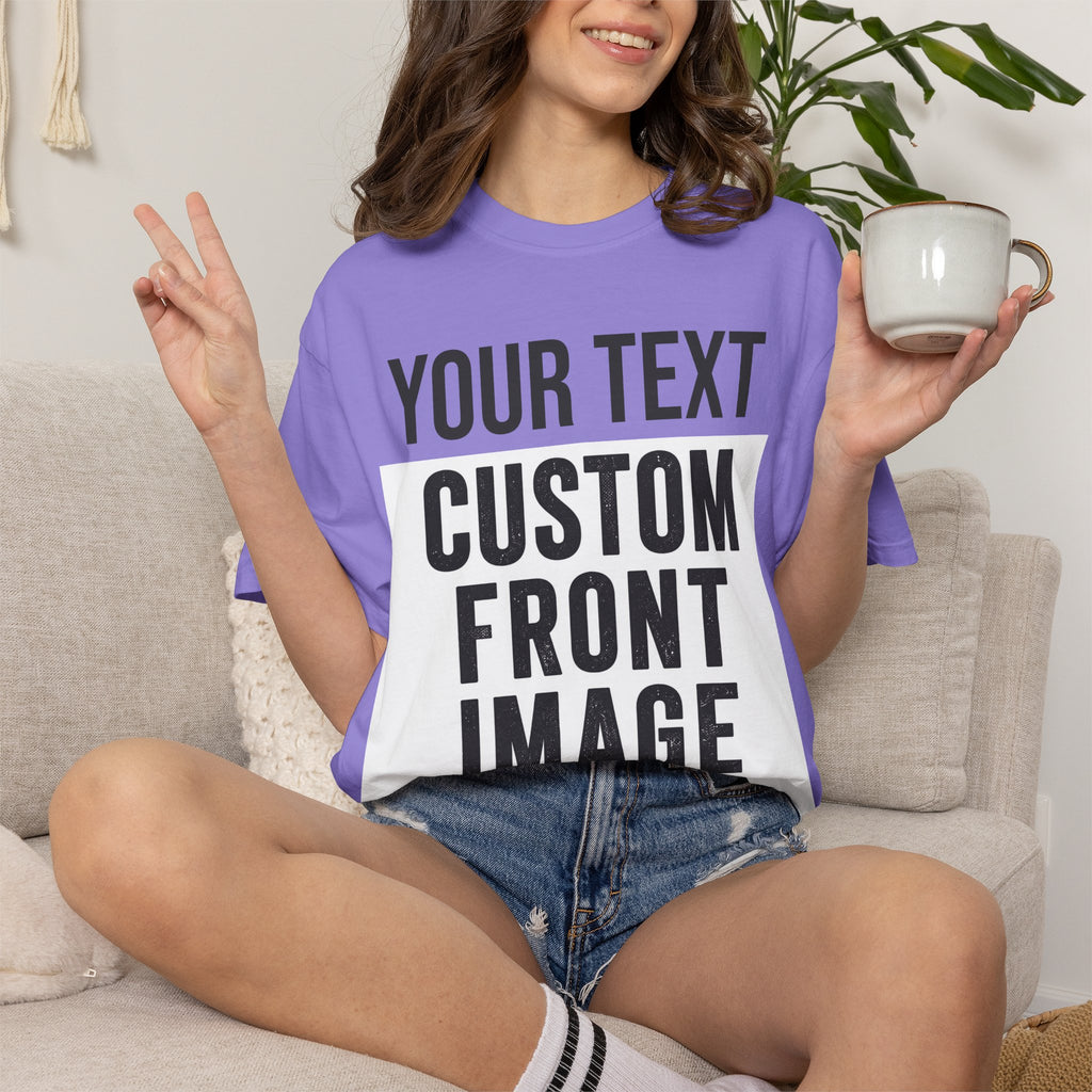 Custom Front Print T-Shirt — Personalized Text & Image Tee