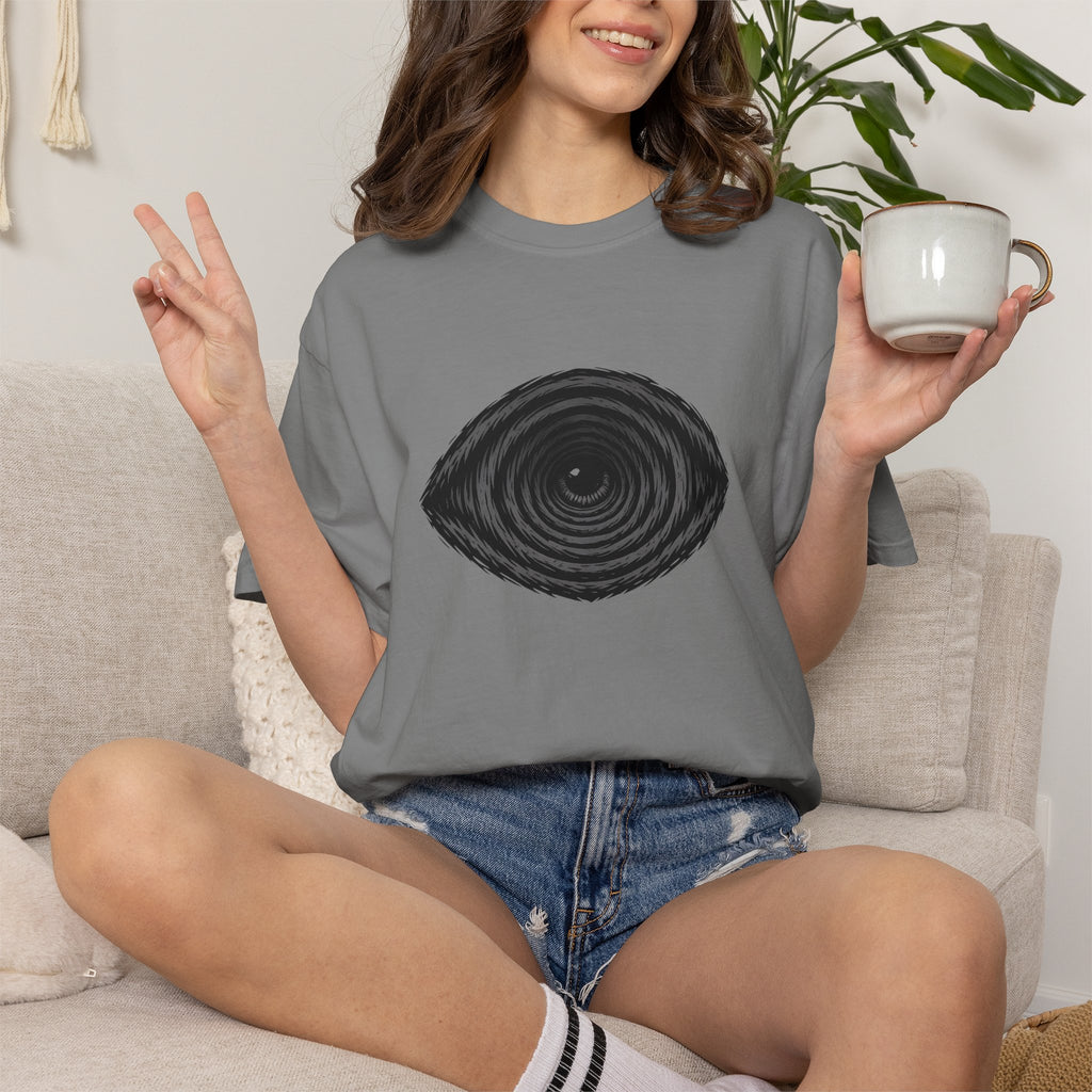 Tree Ring Eye Graphic T-Shirt — Nature-Inspired Minimalist Tee