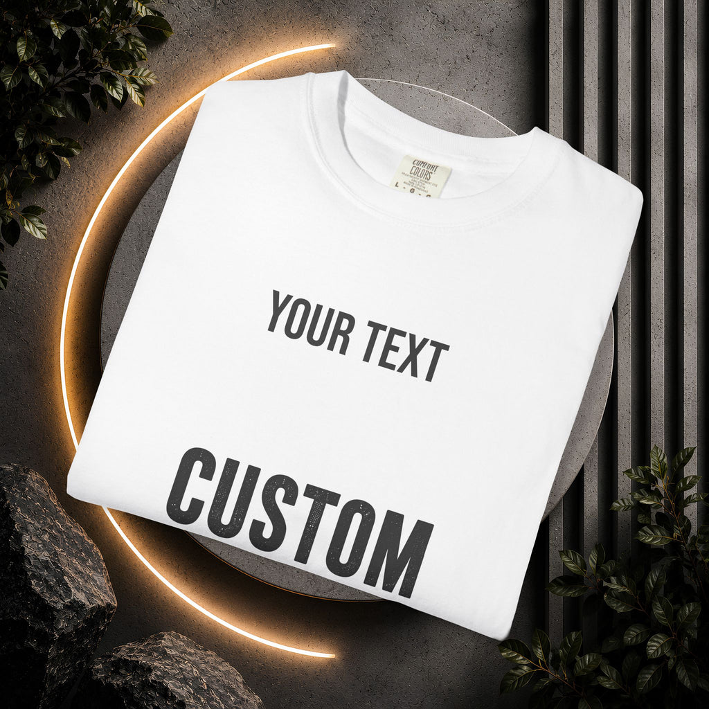 Custom Front Portrait Print T-Shirt — Personalized Text & Image Tee