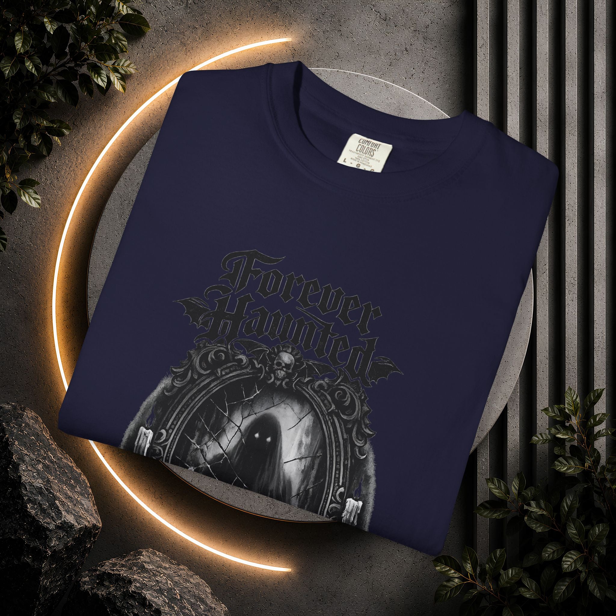Forever Haunted T-Shirt — Gothic Ghost Graphic Tee