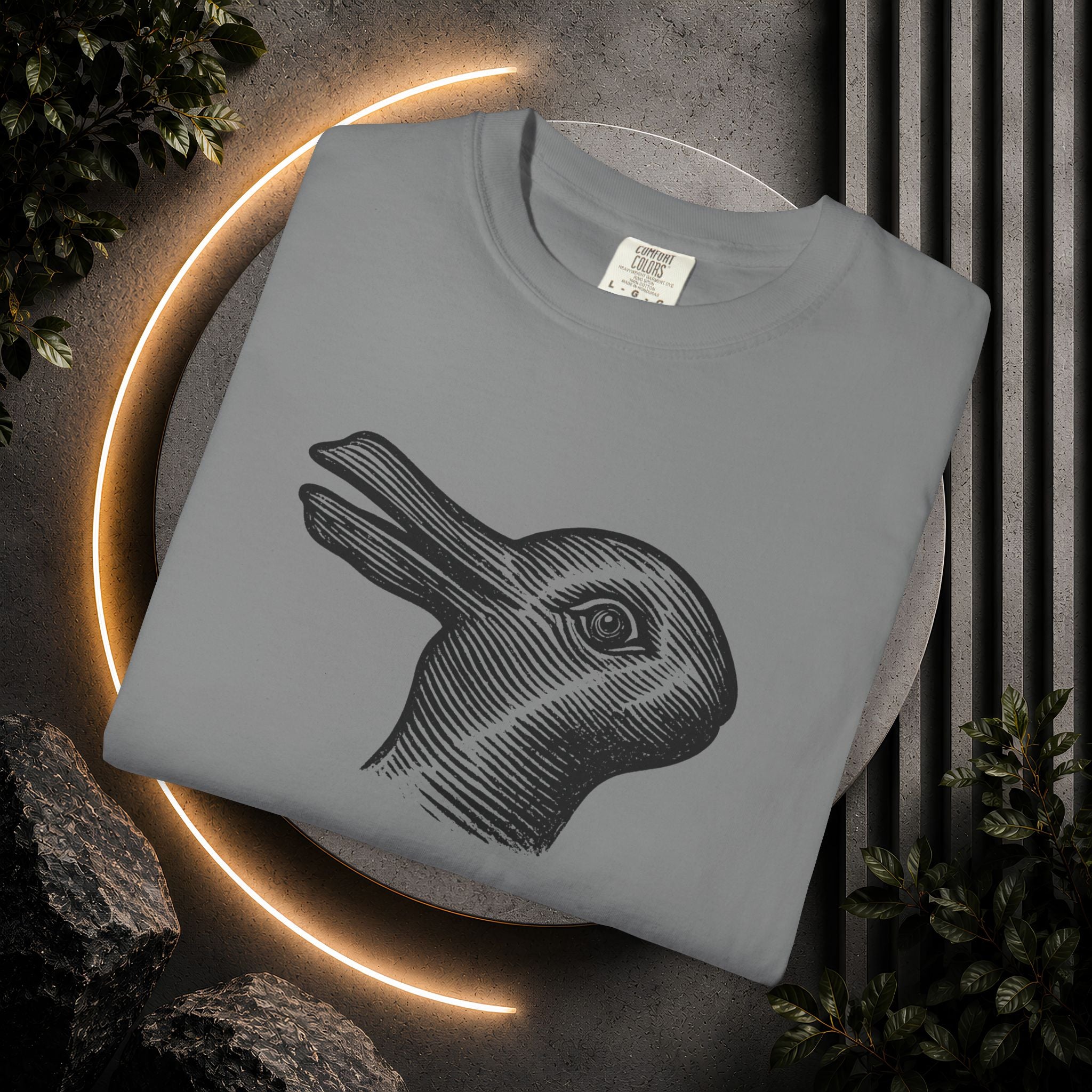 Vintage Optical Illusion Rabbit-Duck T-Shirt
