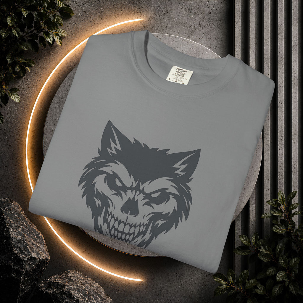 Wolf Skull Graphic T-Shirt — Edgy Horror Animal Tee