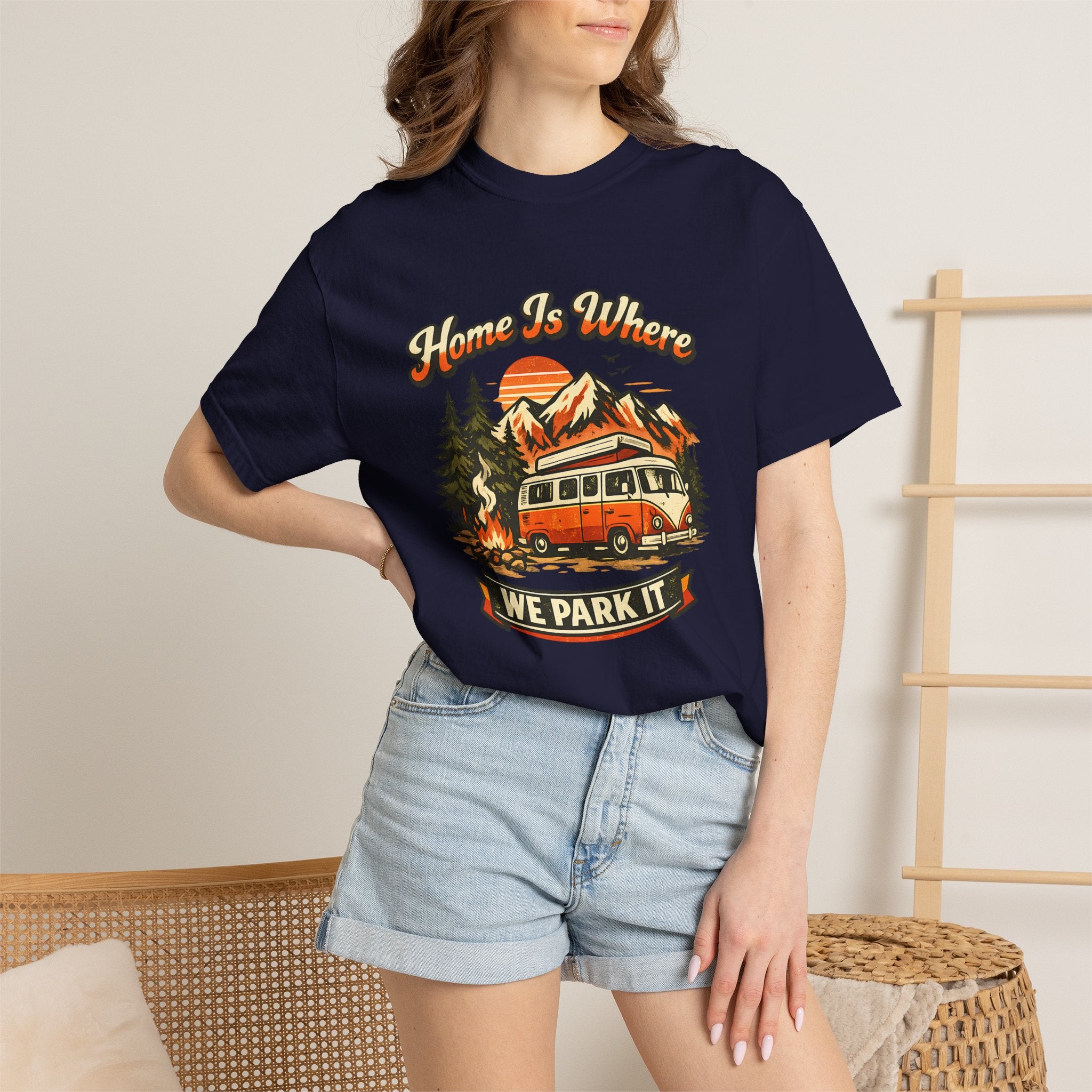"Home Is Where We Park It" Camper Van Graphic Tee
