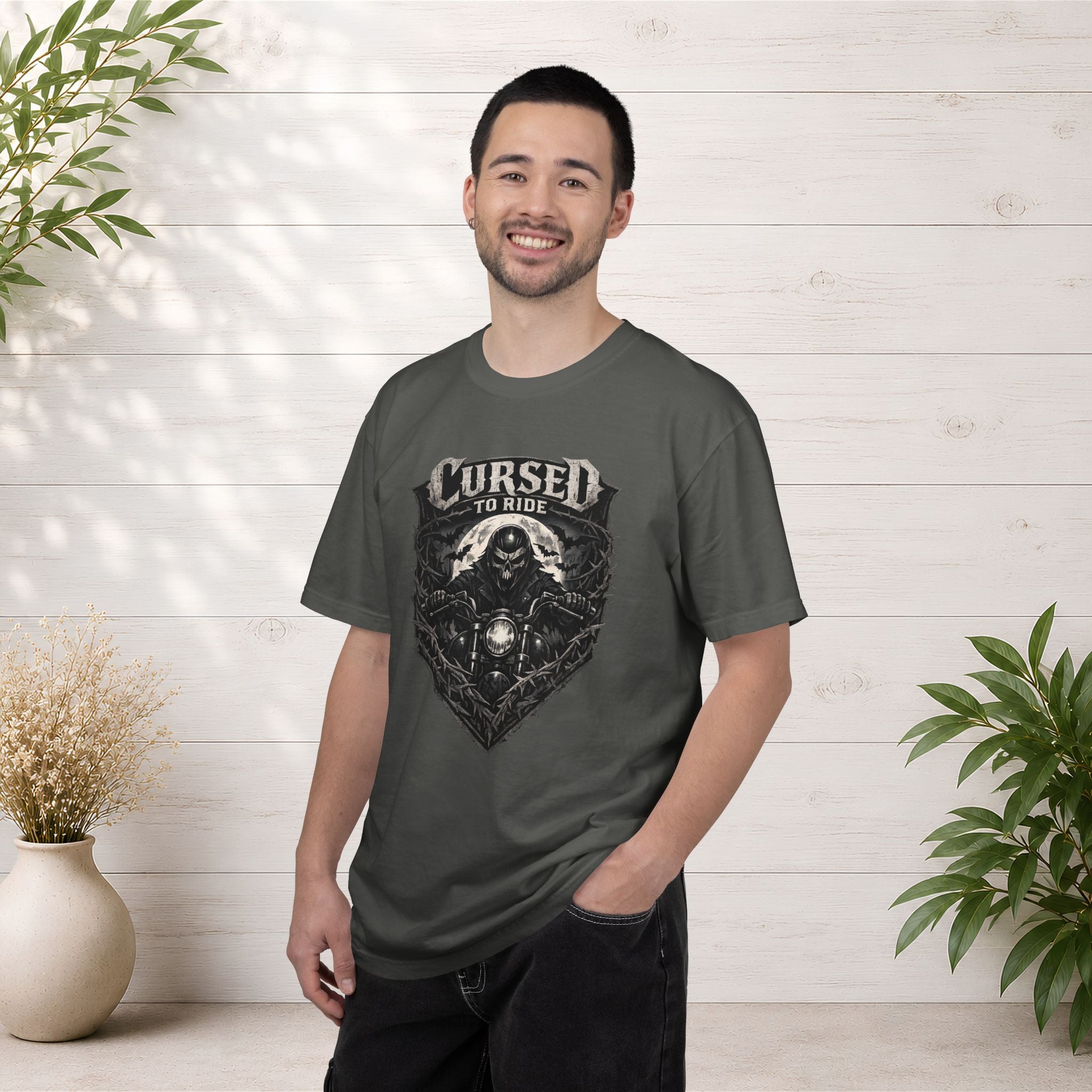 Cursed to Ride Motorcycle Graphic T-Shirt