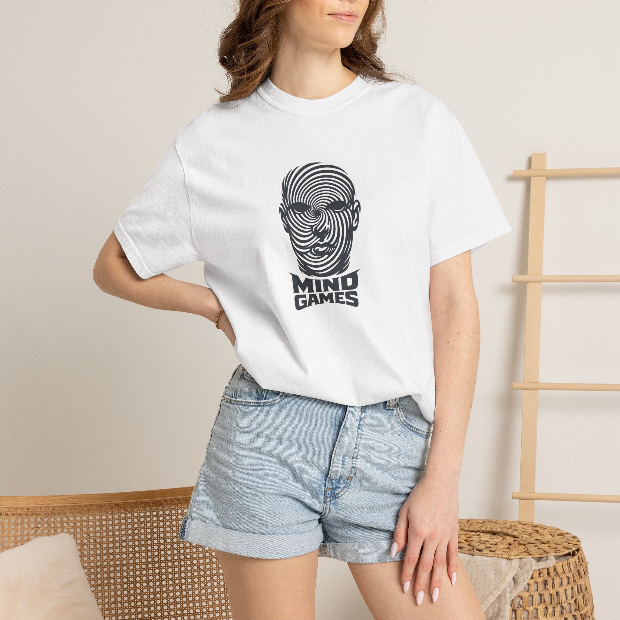 Mind Games T‑Shirt — Optical Illusion Head Graphic Tee