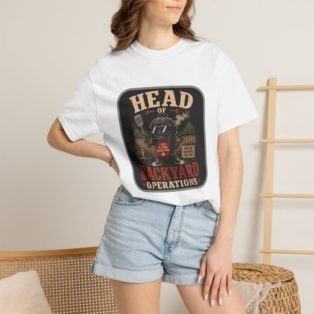 Head of Backyard Operations T-Shirt | BBQ Grill Vintage Graphic