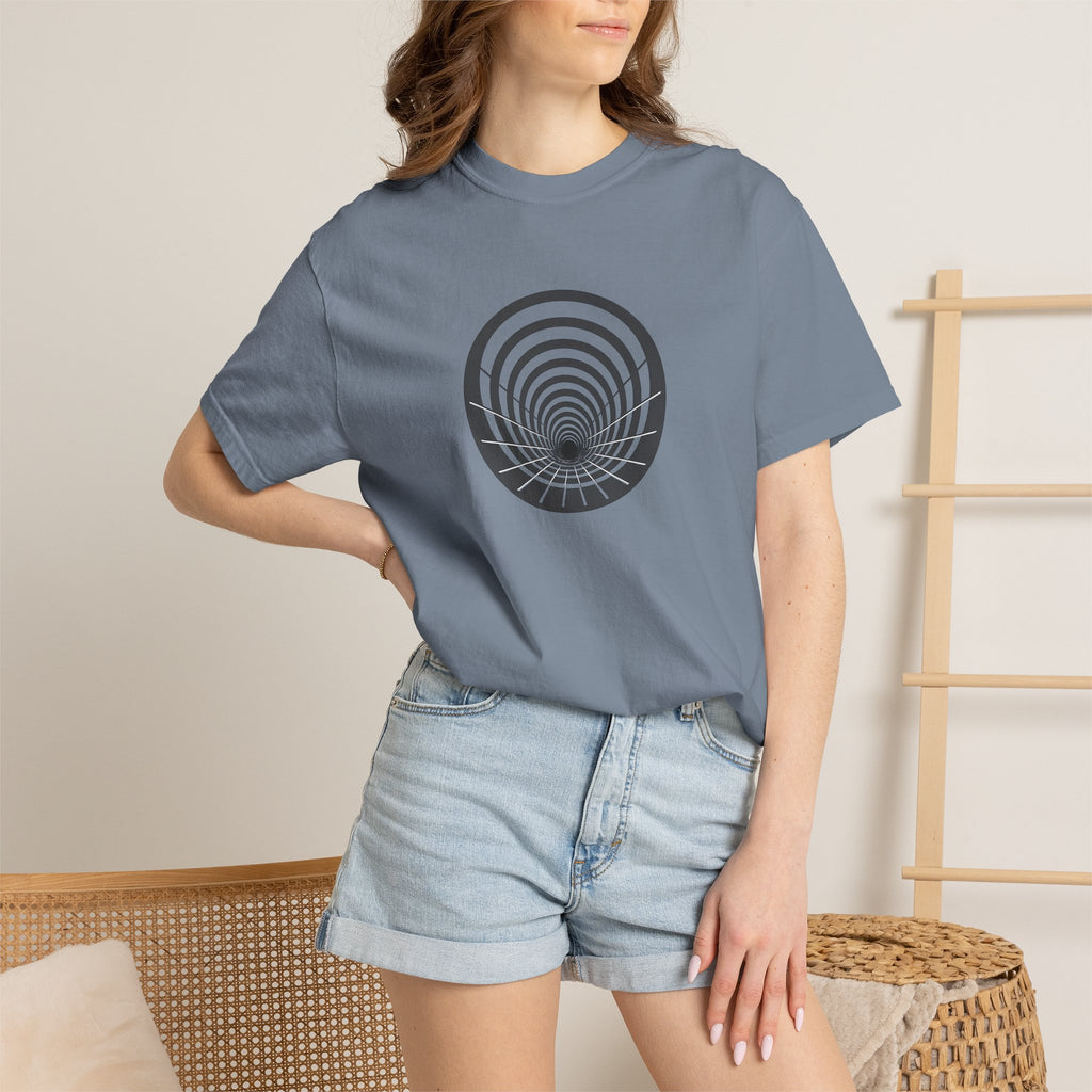 Optical Vortex Graphic T-Shirt — Spiral Tunnel Illusion Tee