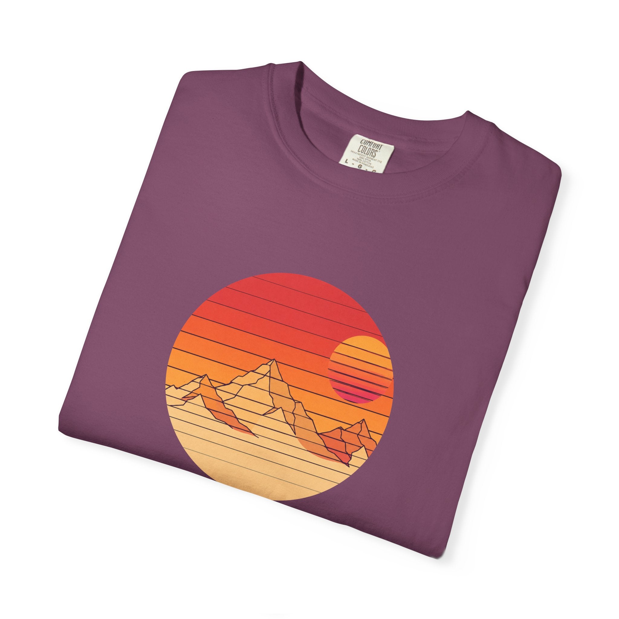 Retro Sunset Mountain T-shirt | Vintage Mountain Graphic Tee