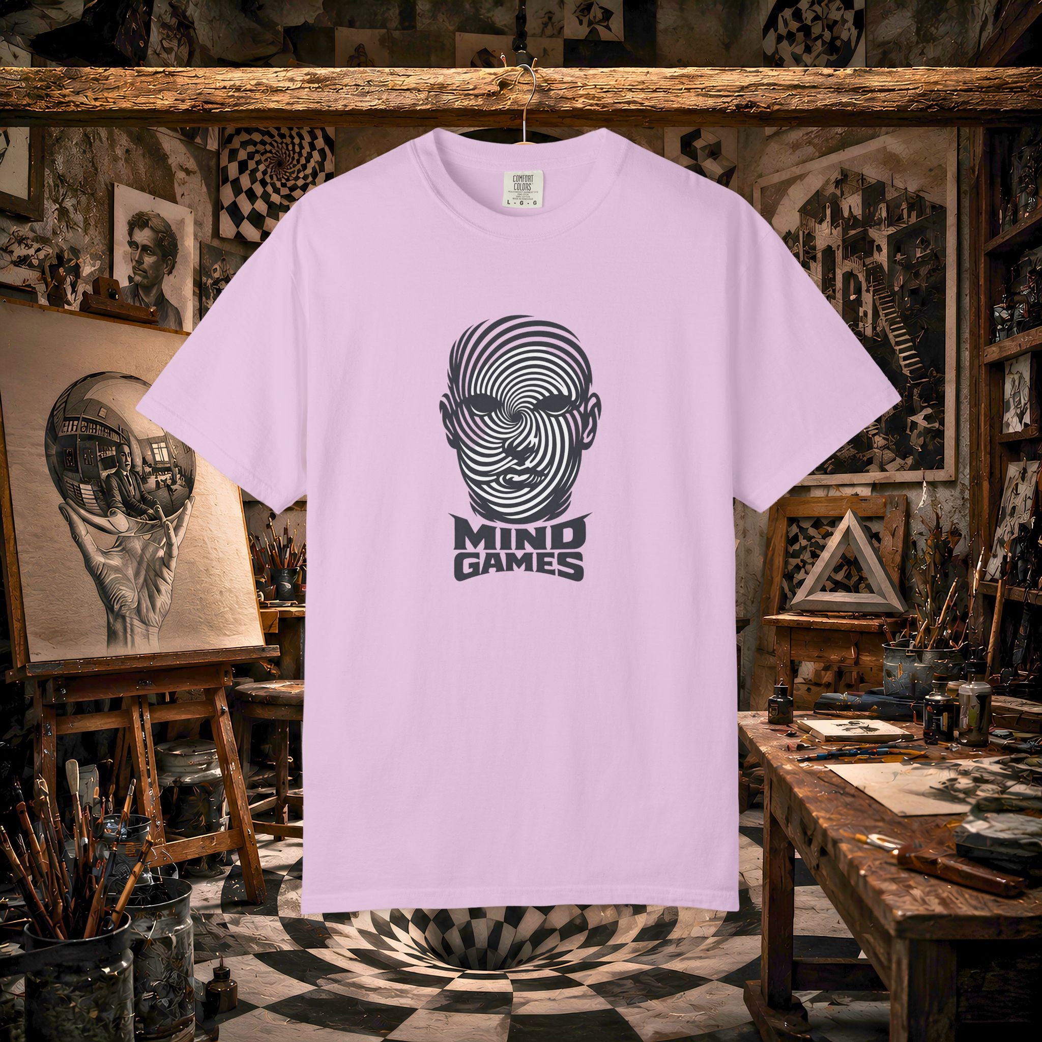 Mind Games T‑Shirt — Optical Illusion Head Graphic Tee