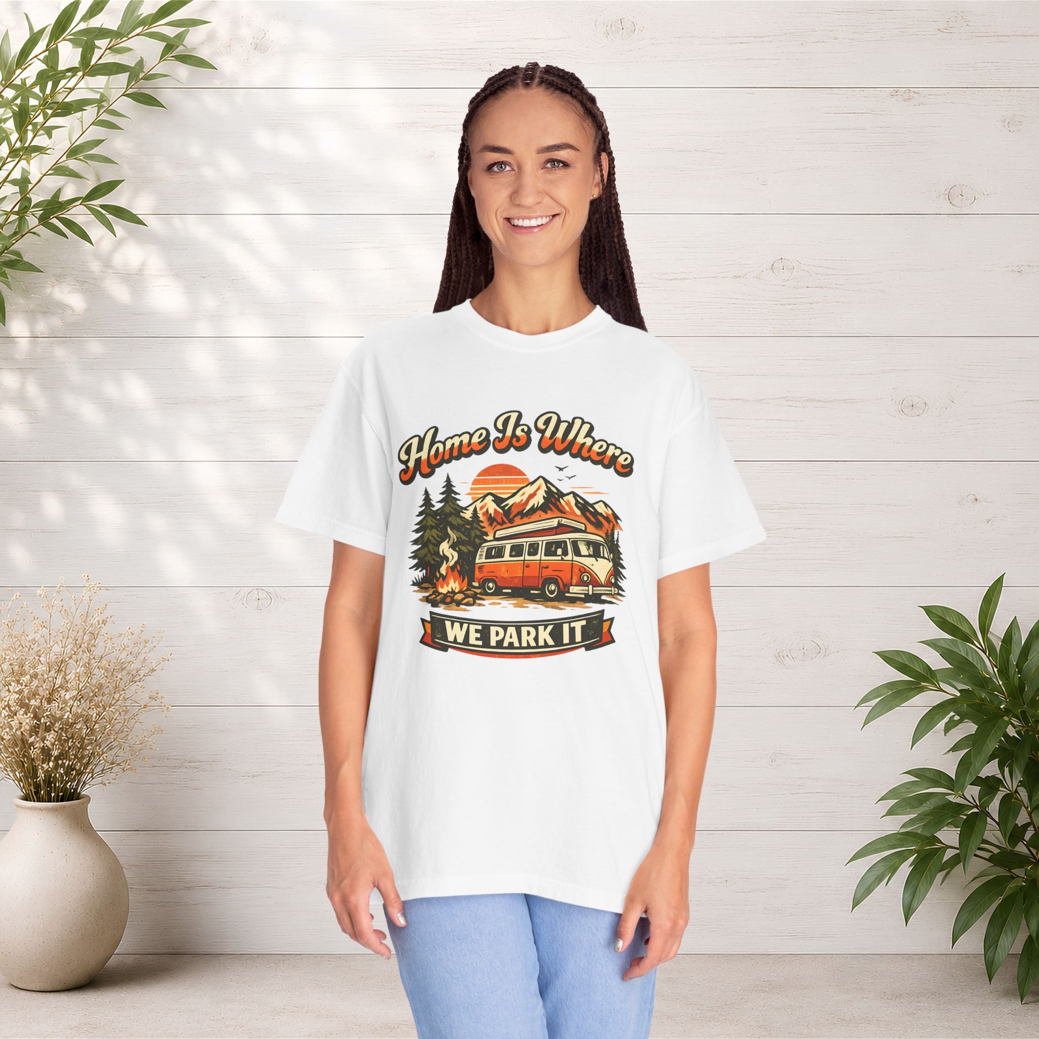 "Home Is Where We Park It" Camper Van Graphic Tee