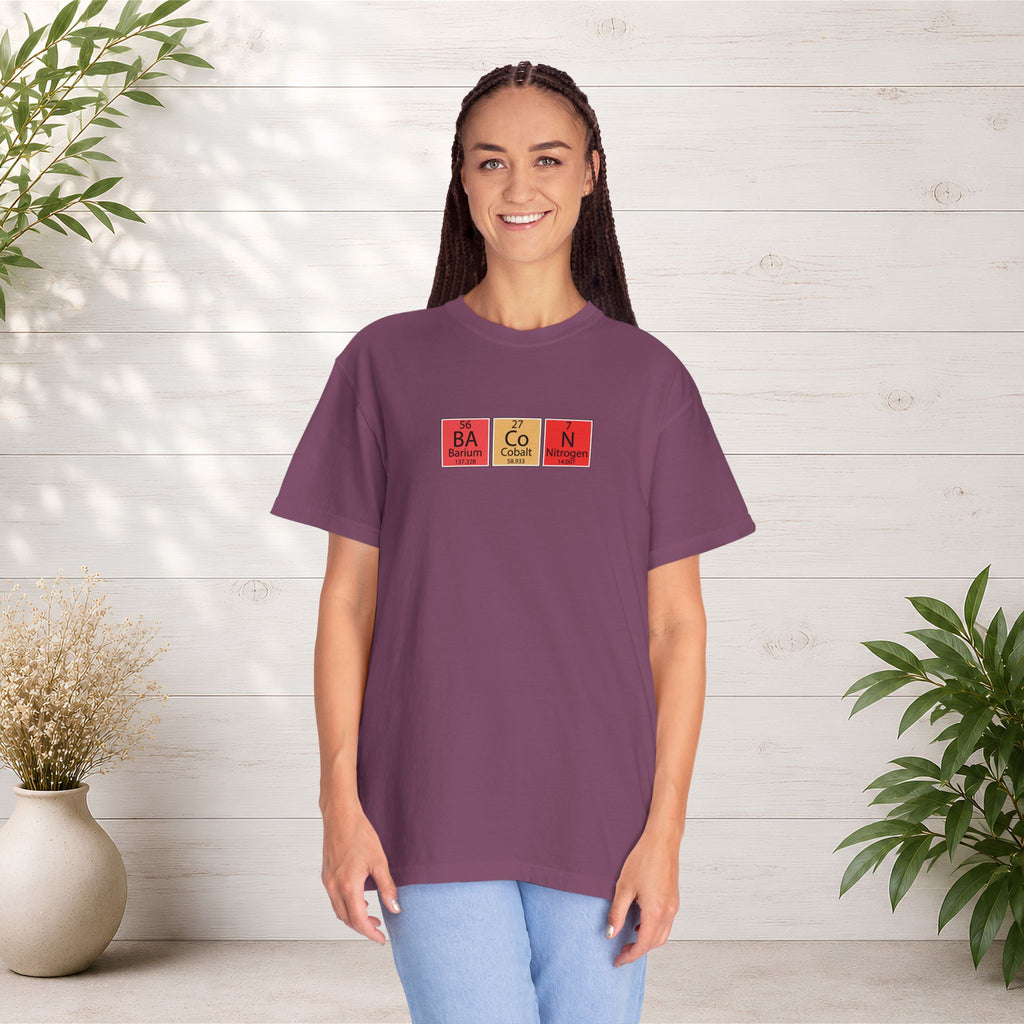 Bacon Chemistry T-Shirt — Periodic Table Style Food Graphic Tee