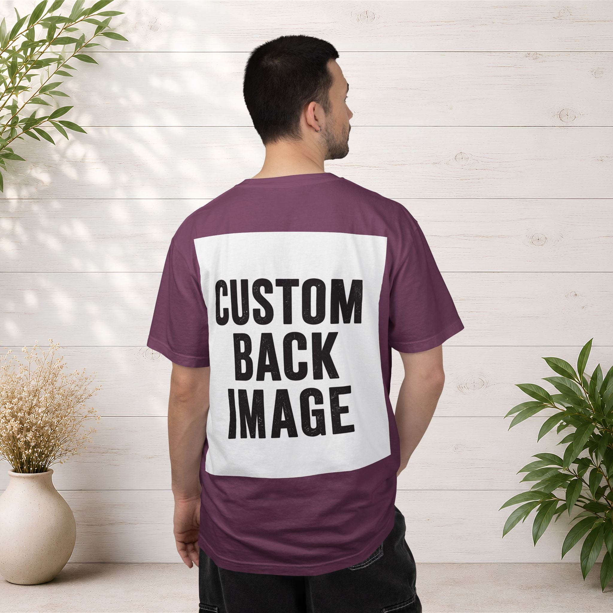 Custom Image Front And Back T-Shirt - Add Your Own Images