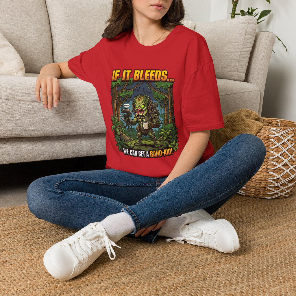 Predator "If It Bleeds" Forest Design T-Shirt | Horror Movie Character