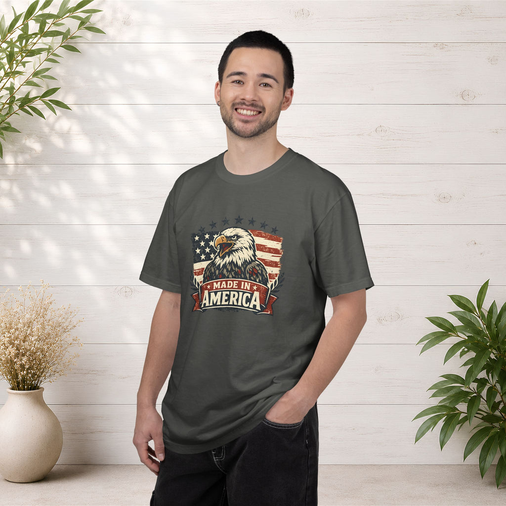 Made in America Eagle T-Shirt — Patriotic USA Flag Graphic Tee