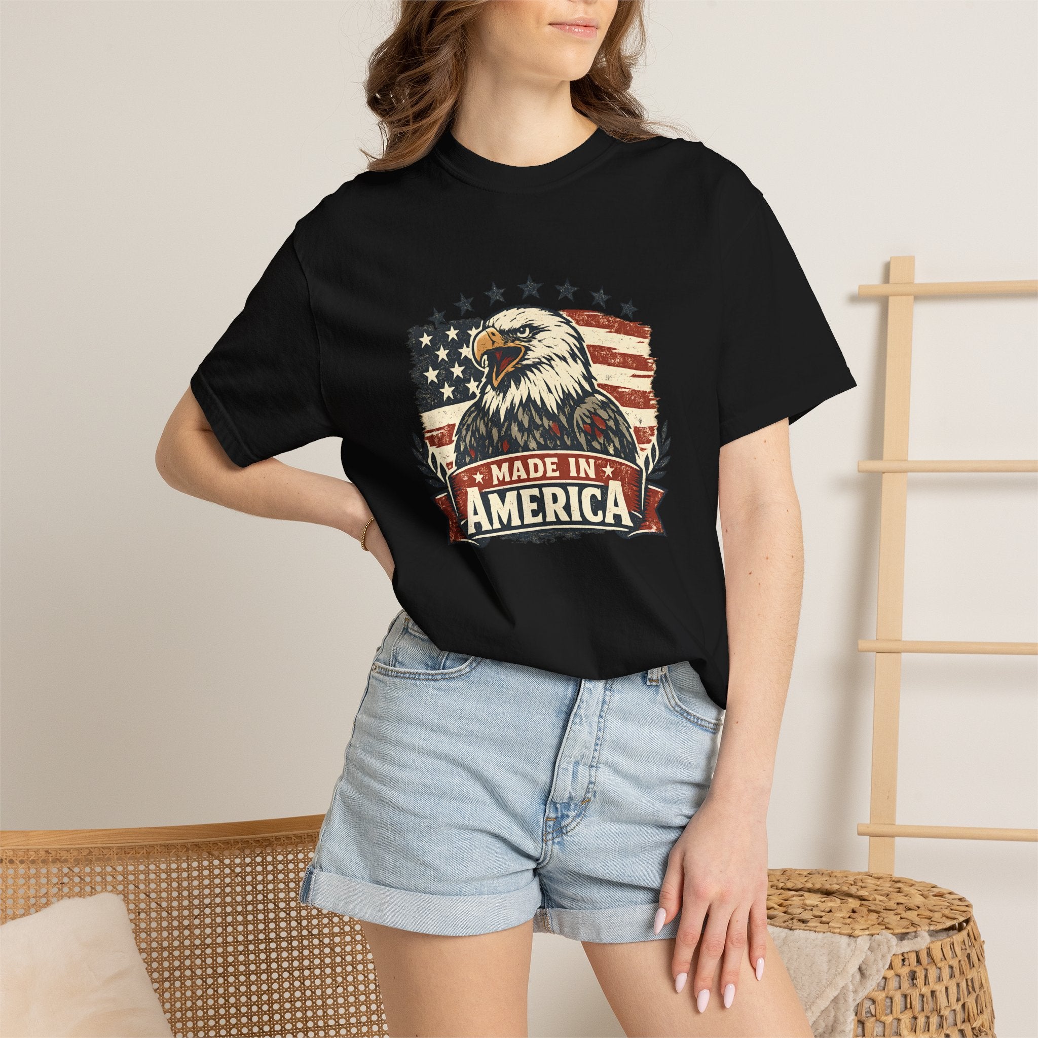 Made in America Eagle T-Shirt — Patriotic USA Flag Graphic Tee
