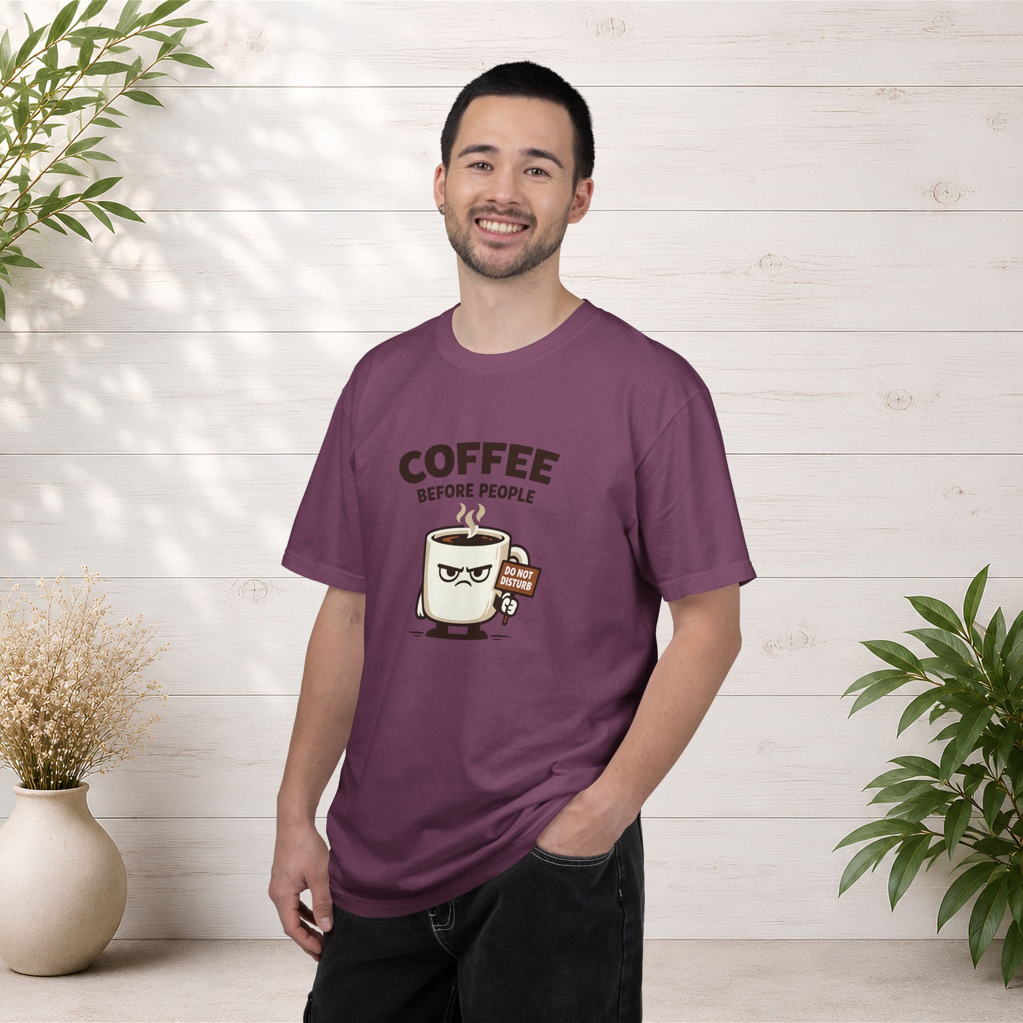 Coffee Before People T‑Shirt — Funny Morning Coffee Graphic Tee