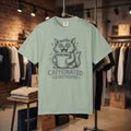 Caffeinated Cat T-Shirt — "Caffeinated Catastrophe" Coffee Lover Tee