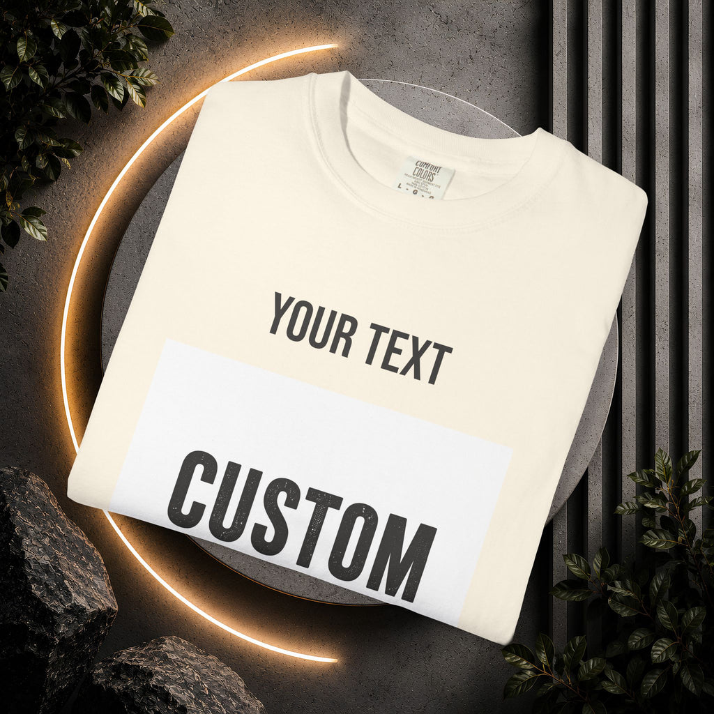 Custom Front Portrait Print T-Shirt — Personalized Text & Image Tee