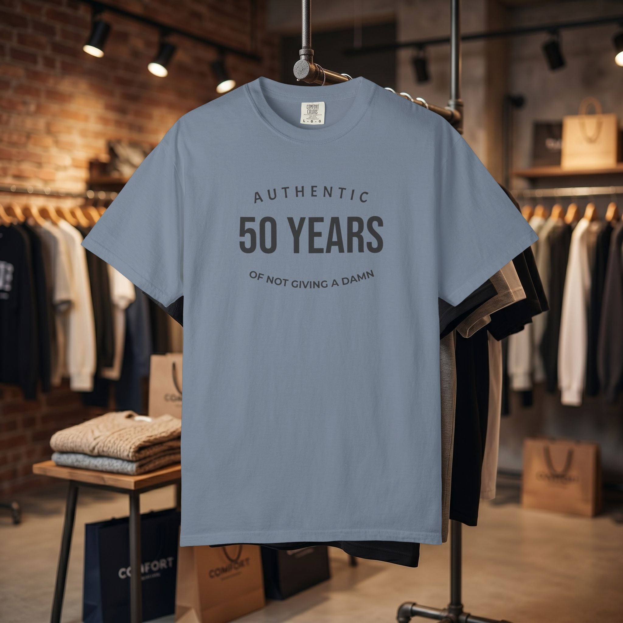 "Authentic" Custom Text "of Not Giving a Damn" T-Shirt