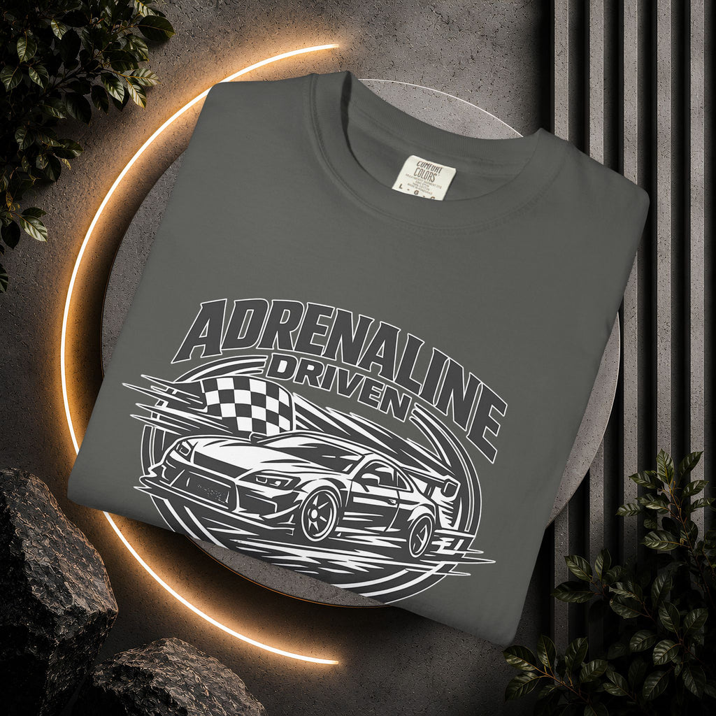 Adrenaline Driven Racing Tee — Street Race Car Graphic T-Shirt