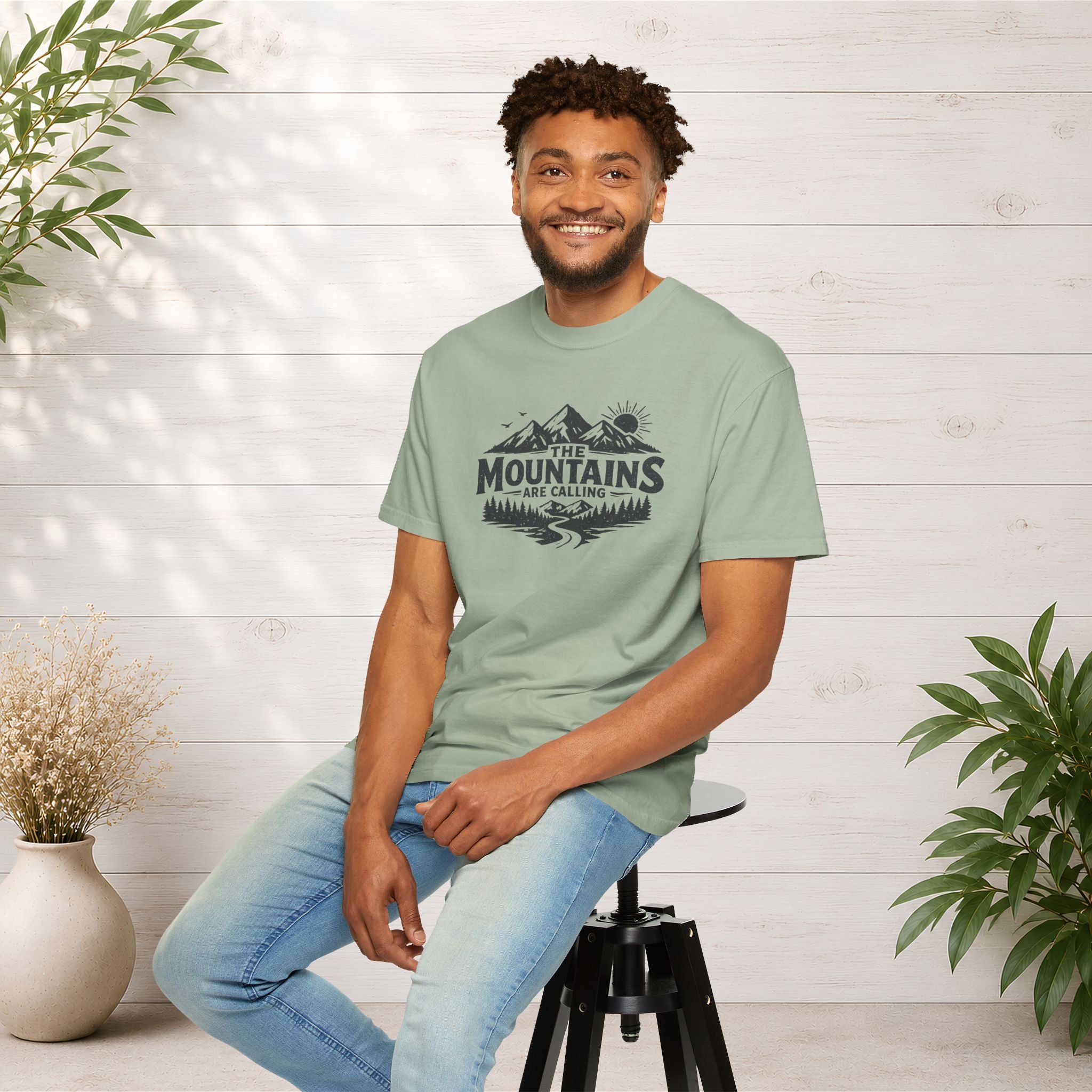 Mountains Are Calling T-Shirt — Outdoor Adventure Graphic Tee