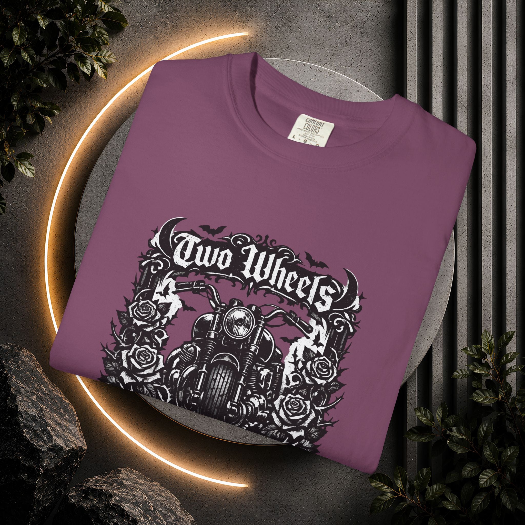Dark Soul Motorcycle T-Shirt — "Two Wheels Dark Soul" Biker Graphic Tee