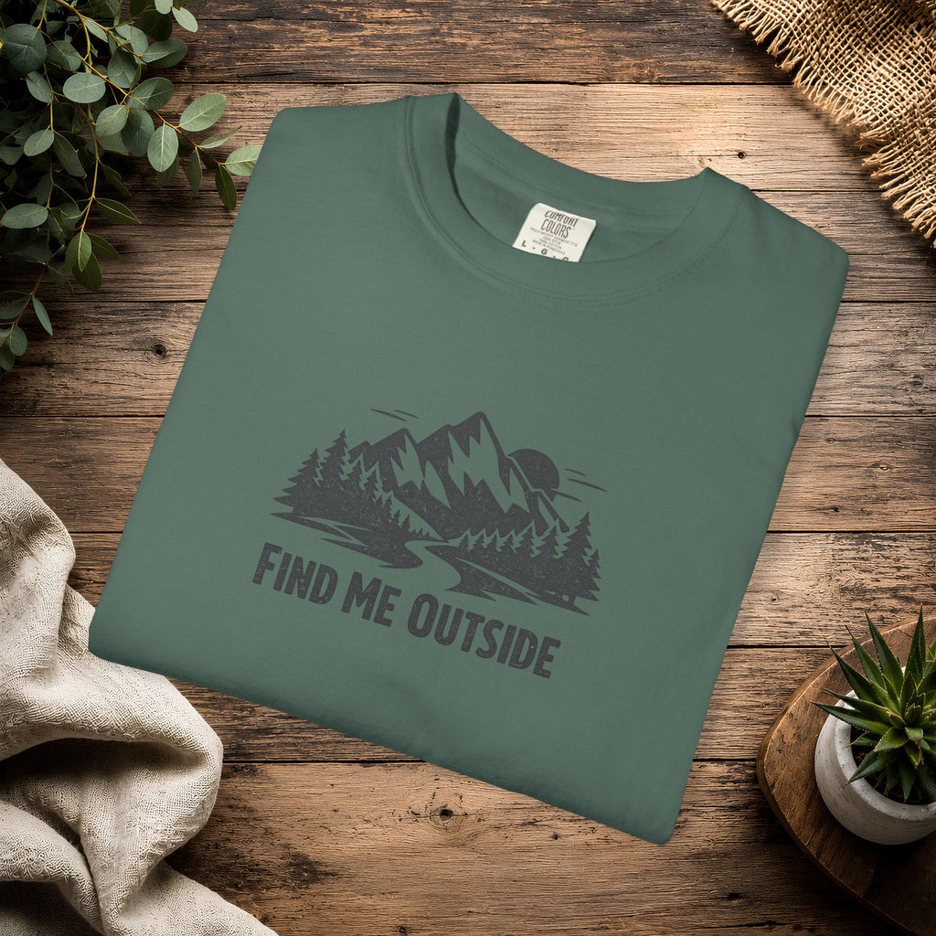 Find Me Outside Mountain T-Shirt — Outdoor Adventure Graphic Tee