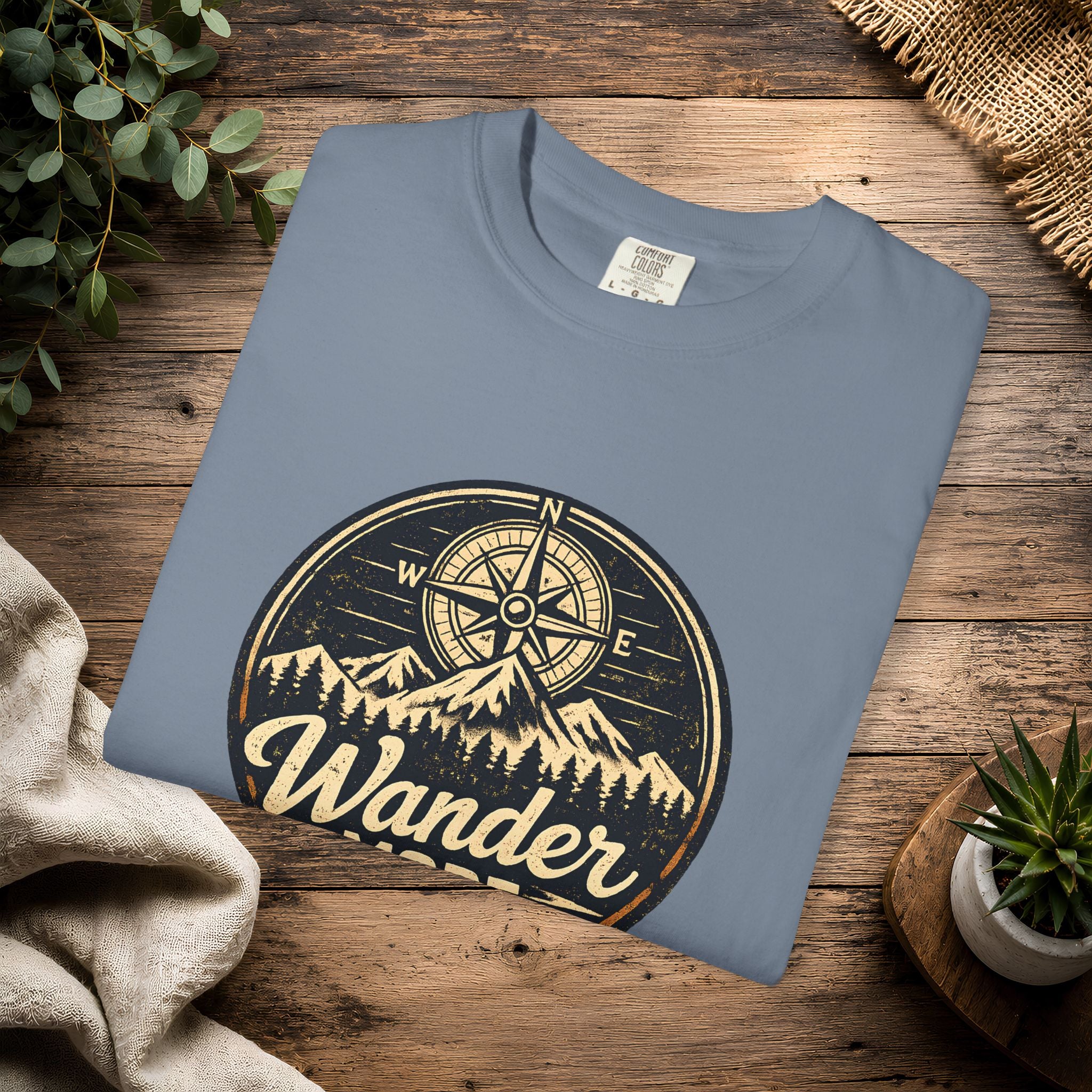Wander More T-Shirt — Adventure Compass Graphic Tee
