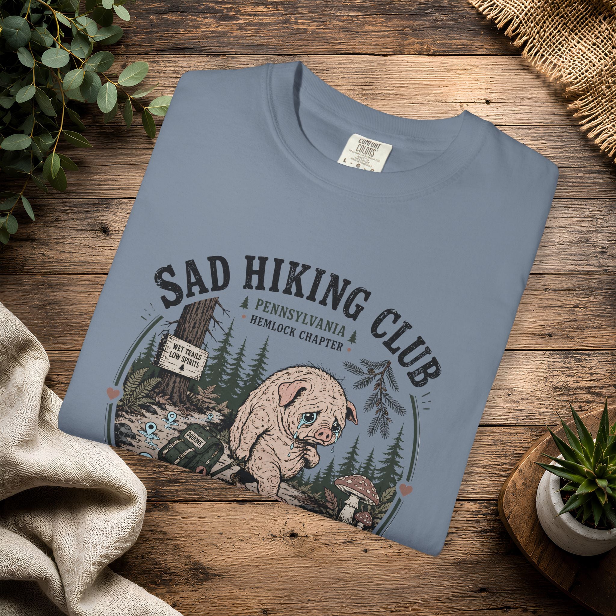 Squonk Sad Hiking Club T-Shirt — Vintage Mountain Camping Tee