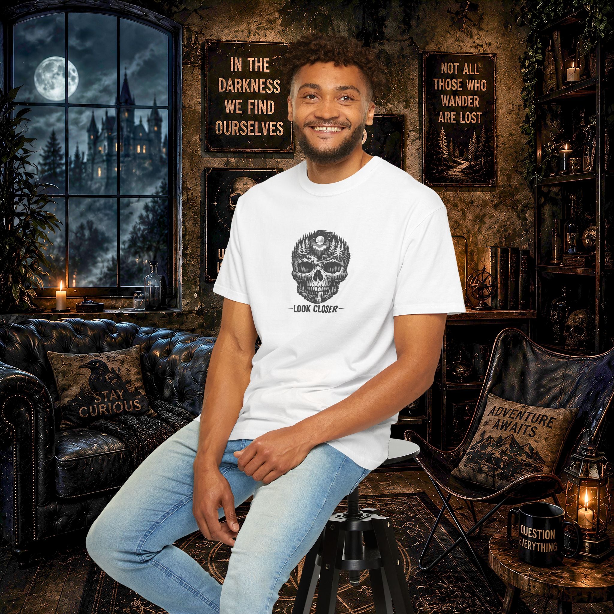 Skull Forest 'Look Closer' Graphic T-Shirt