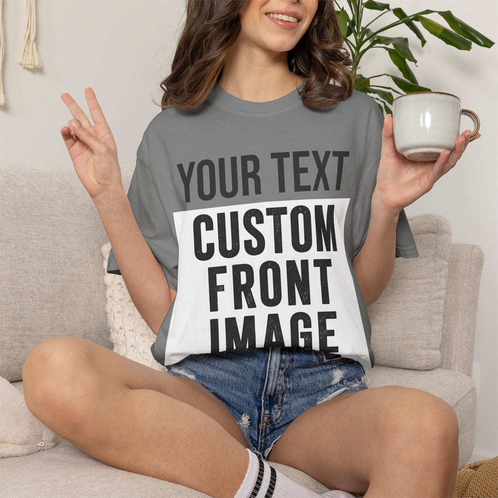 Custom Front Print T-Shirt — Personalized Text & Image Tee