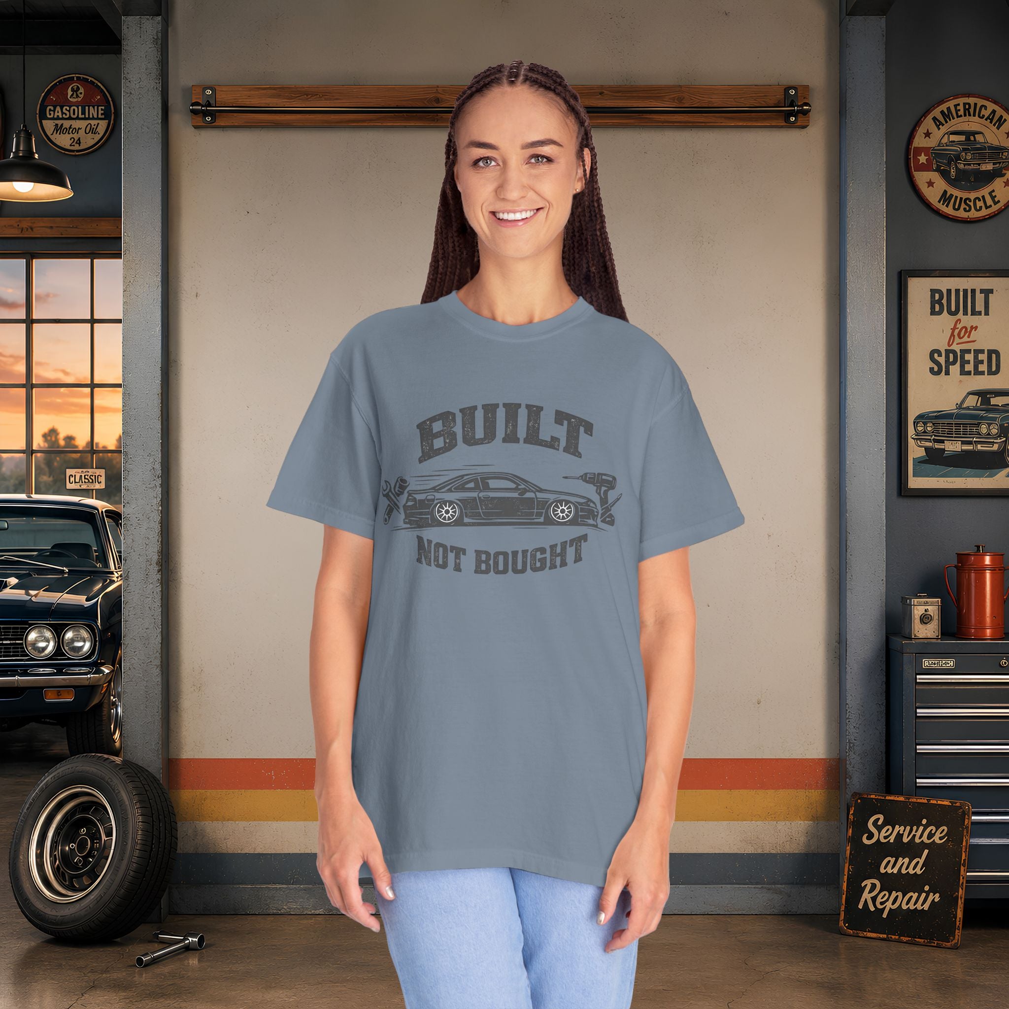 Built Not Bought Car T-Shirt — Automotive Mechanic Tuner Tee