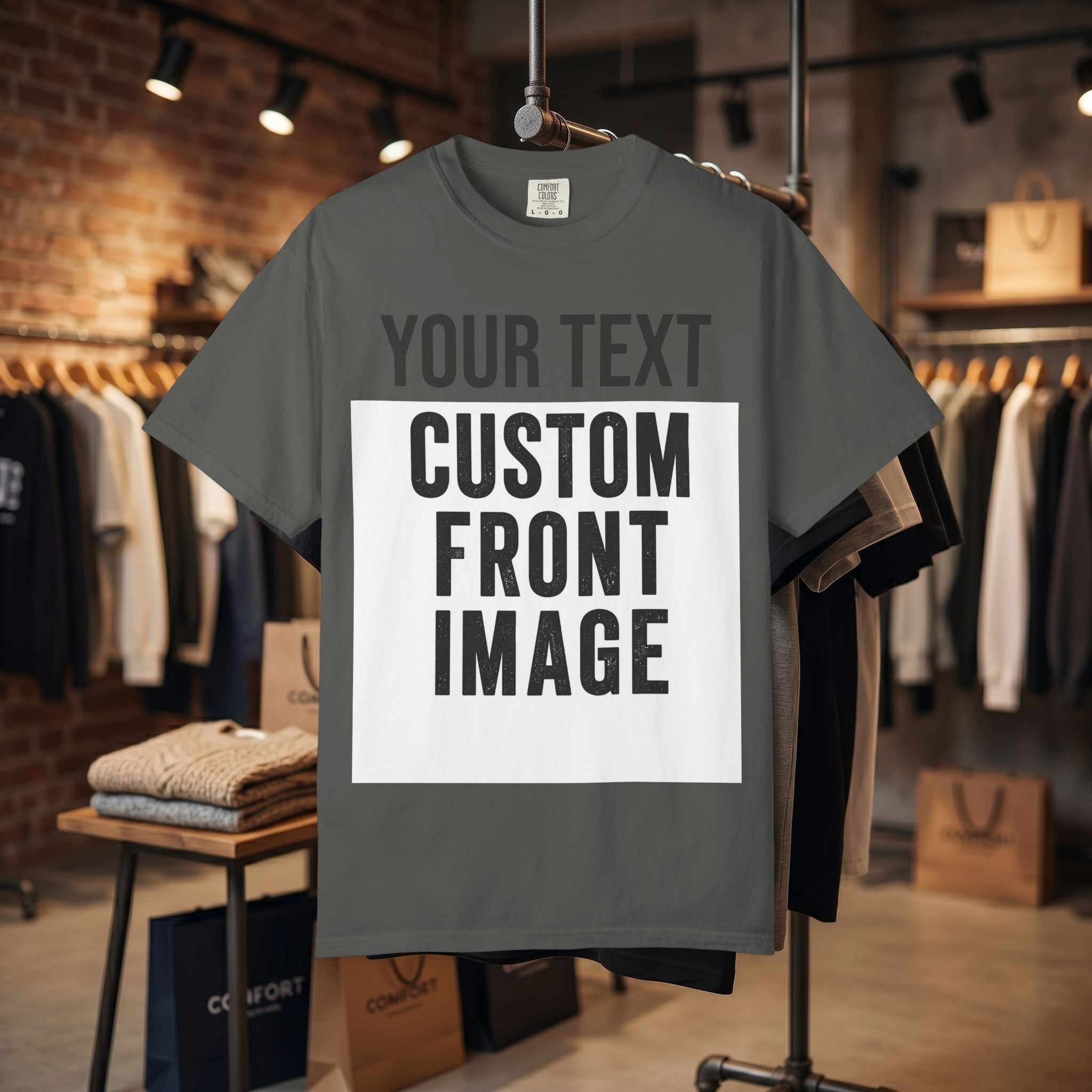 Custom Front Print T-Shirt — Personalized Text & Image Tee