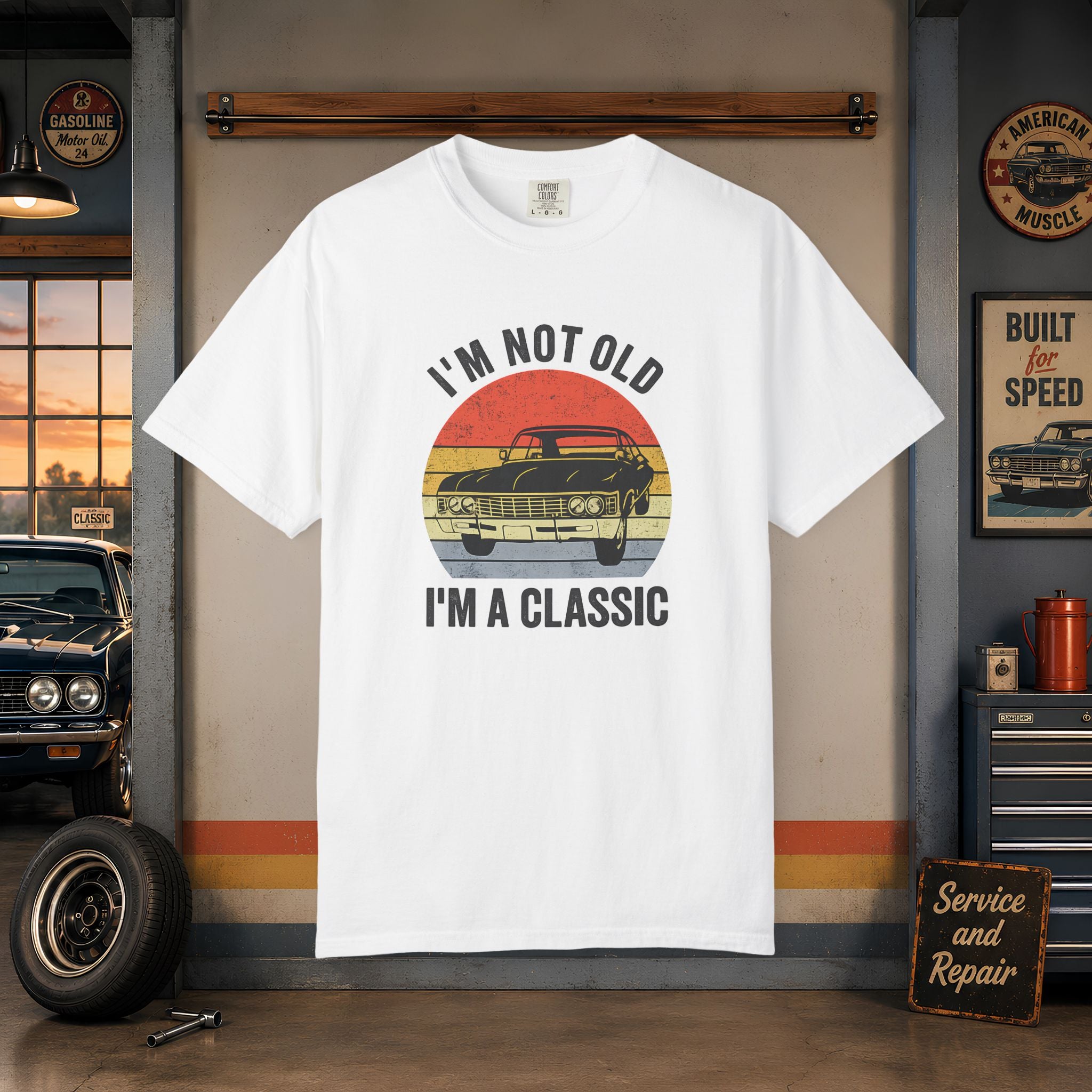 Classic Car T‑Shirt — "I'm Not Old, I'm a Classic" Vintage Auto Tee