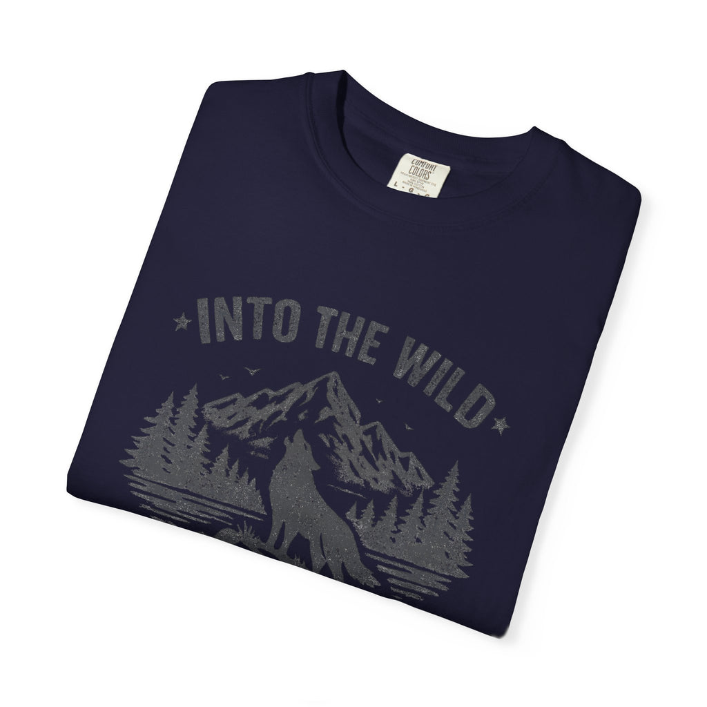 Into the Wild Wolf T-Shirt — Mountain Camping Adventure Tee