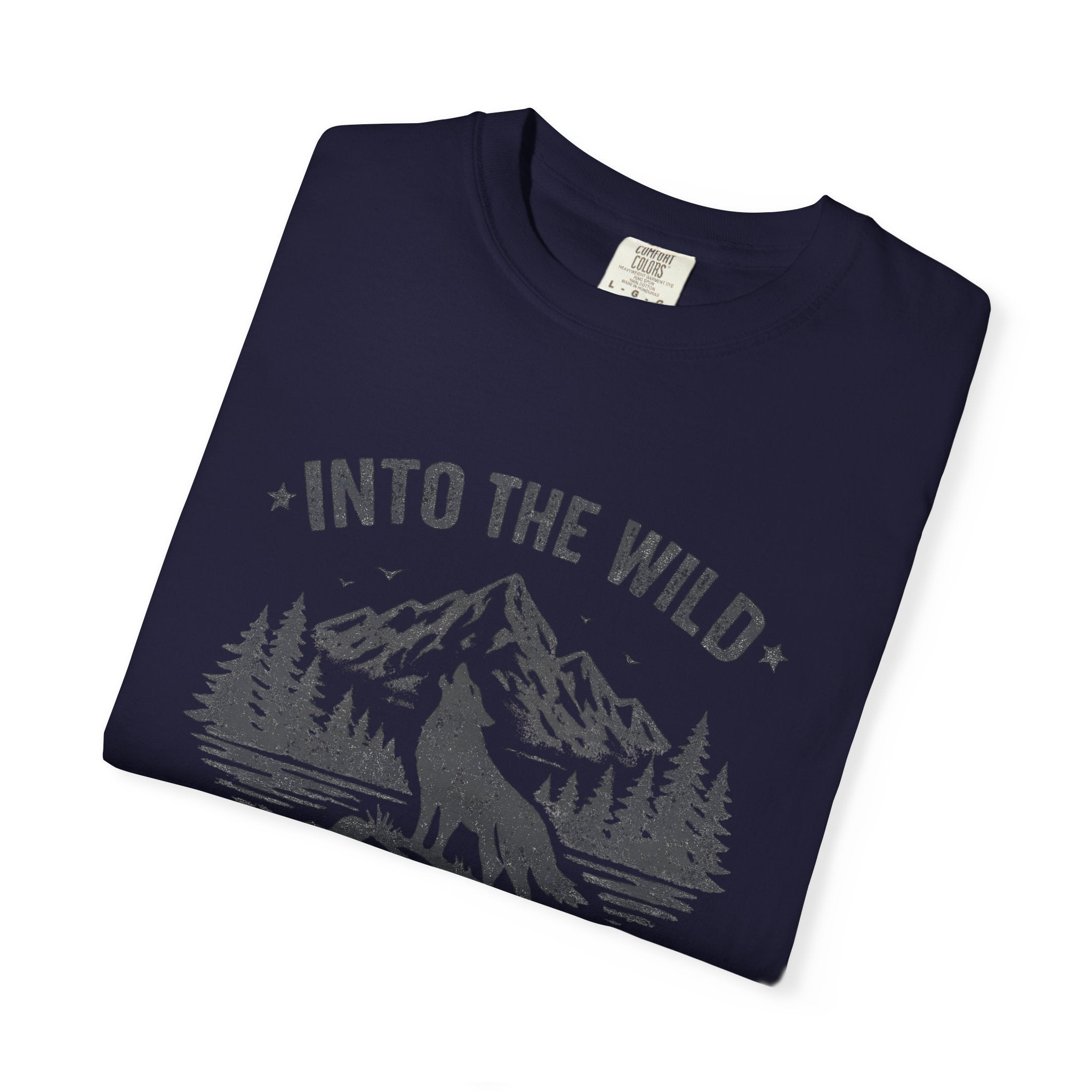 Into the Wild Wolf T-Shirt — Mountain Camping Adventure Tee