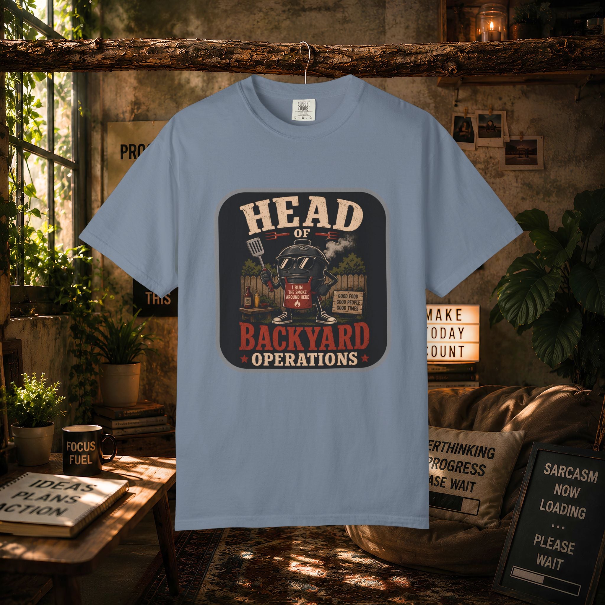 Head of Backyard Operations T-Shirt | BBQ Grill Vintage Graphic