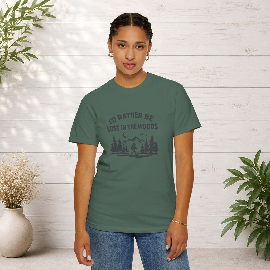 I'd Rather Be Lost In The Woods T-Shirt — Hiking Nature Graphic Tee