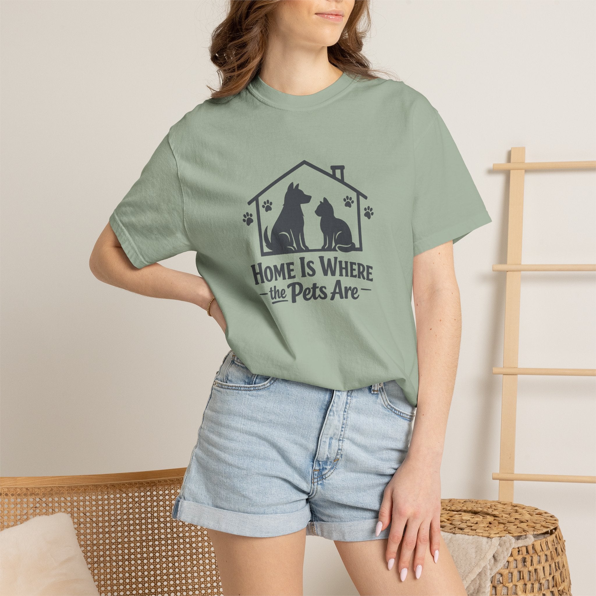 Pet Lover T-Shirt — "Home Is Where the Pets Are" Graphic Tee