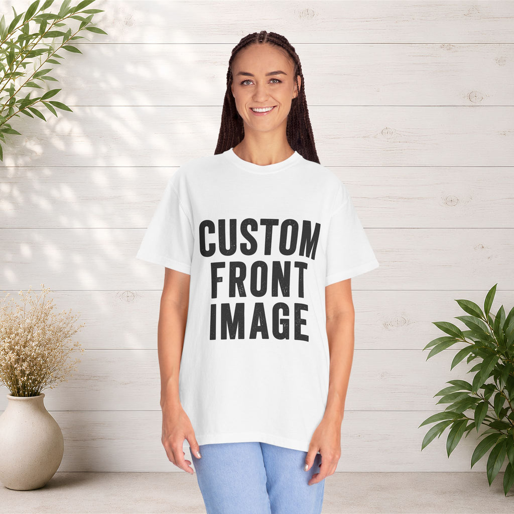 Custom Square Image Front T-Shirt - Add Your Own Image