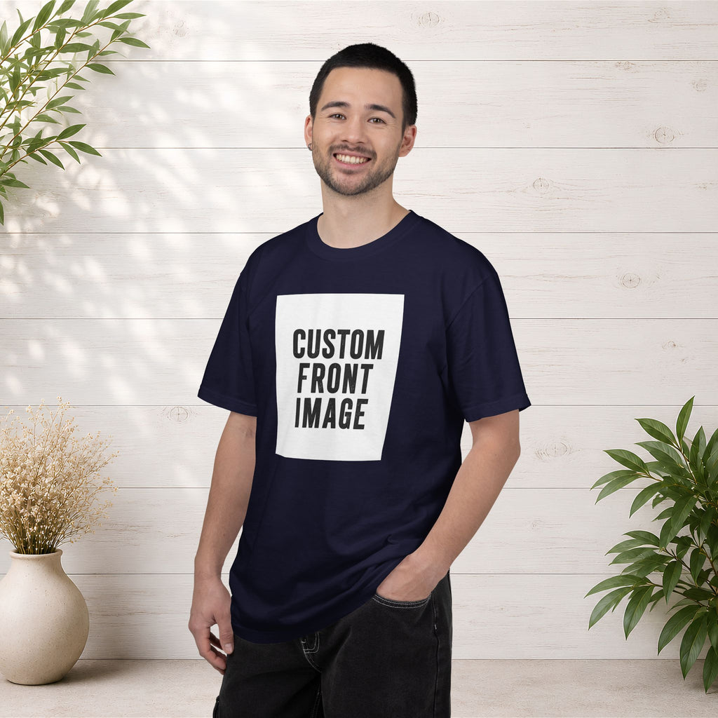 Custom Portrait Small Image Front T-Shirt - Add Your Own Image
