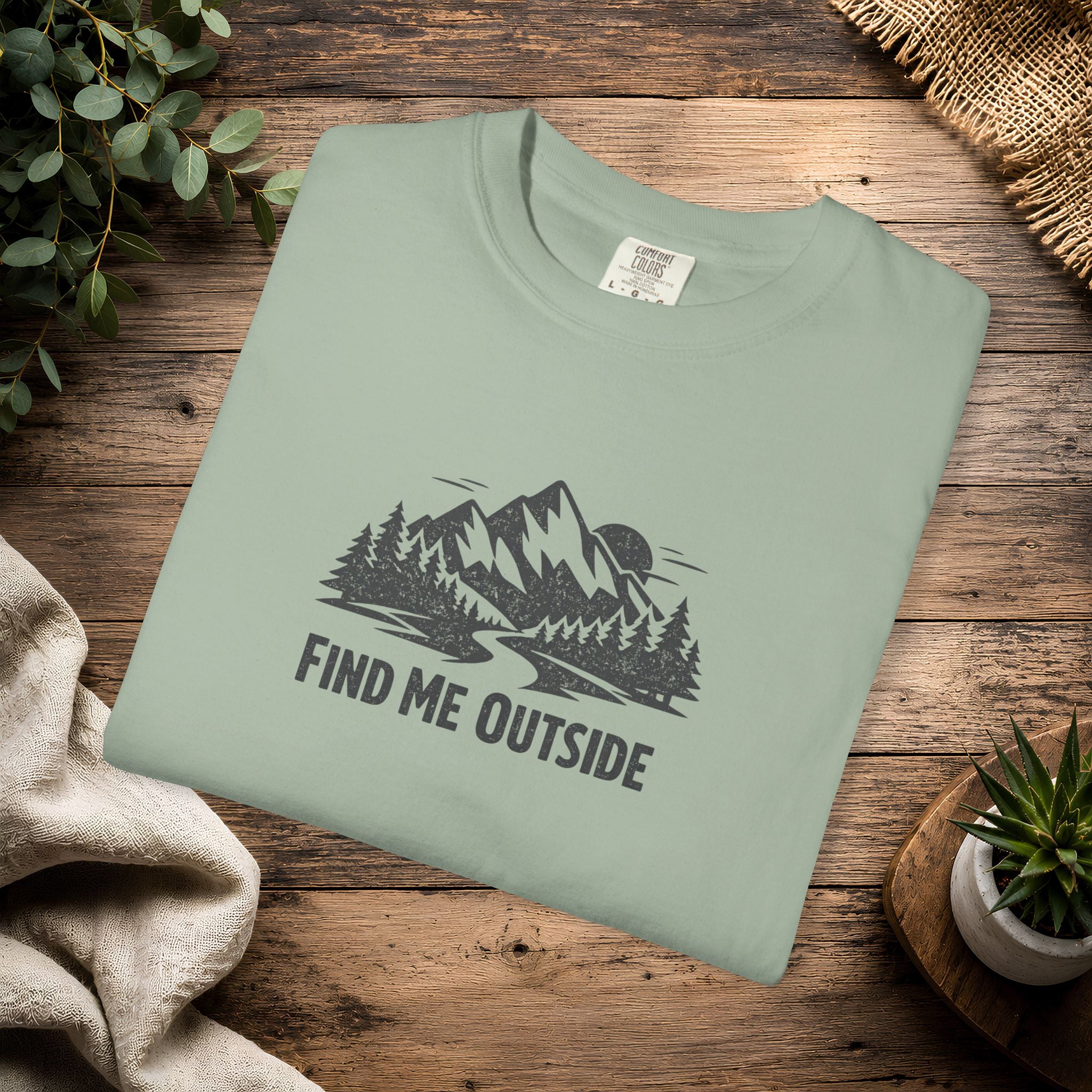 Find Me Outside Mountain T-Shirt — Outdoor Adventure Graphic Tee