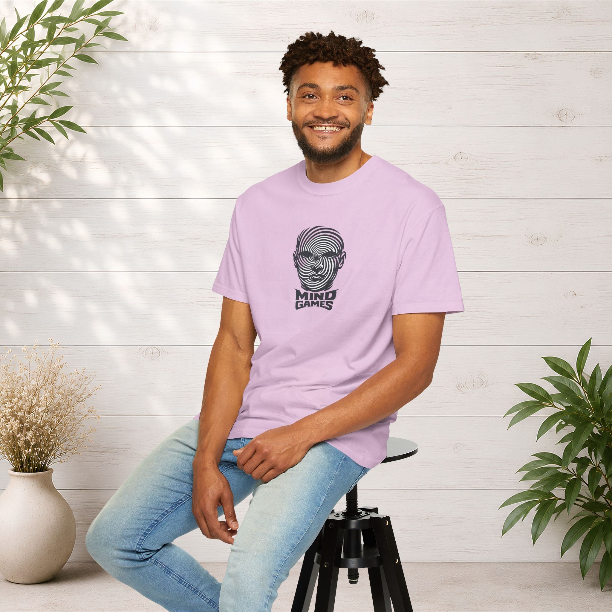 Mind Games T‑Shirt — Optical Illusion Head Graphic Tee